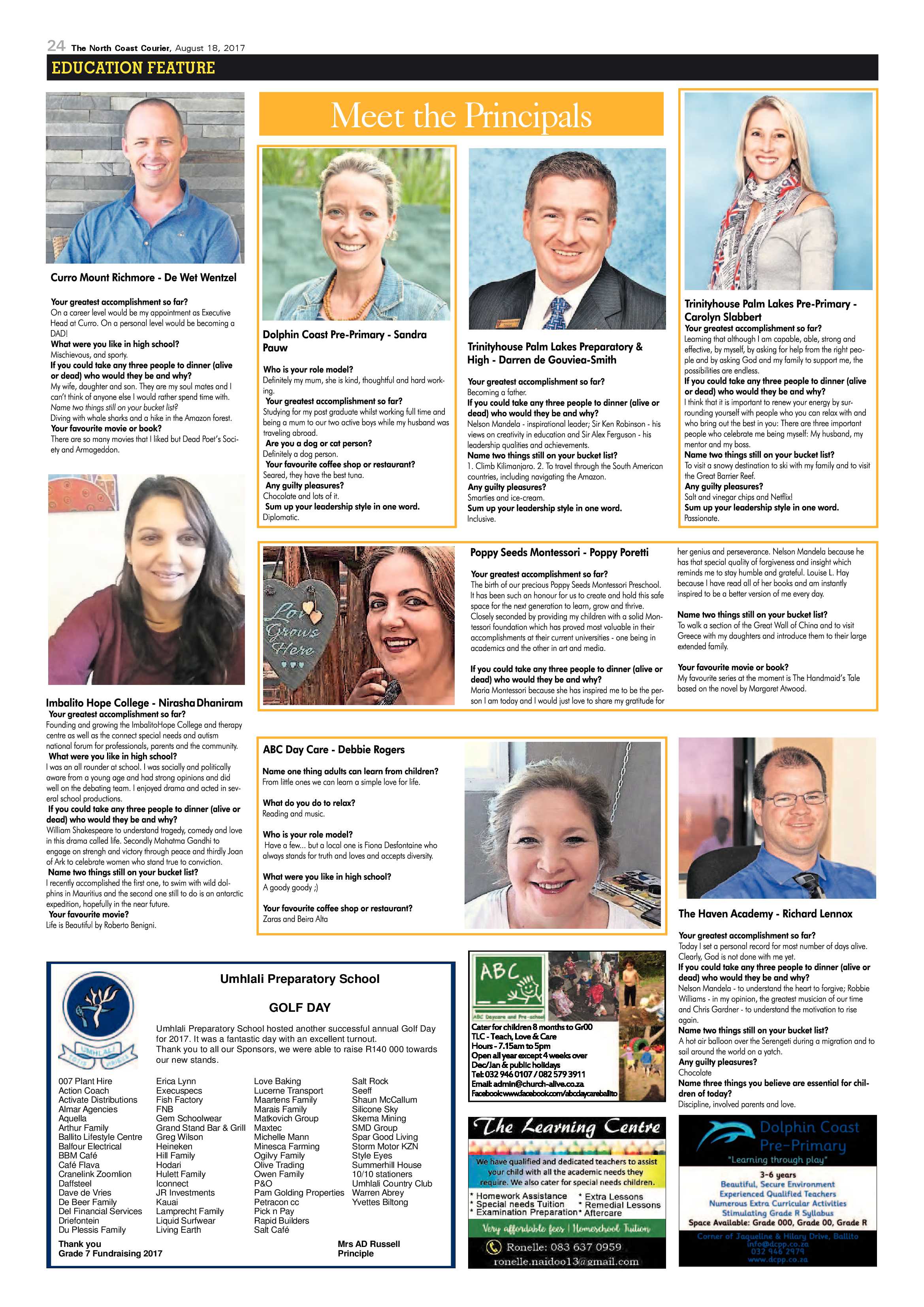 The North Coast Courier – 18 August 2017 page 24