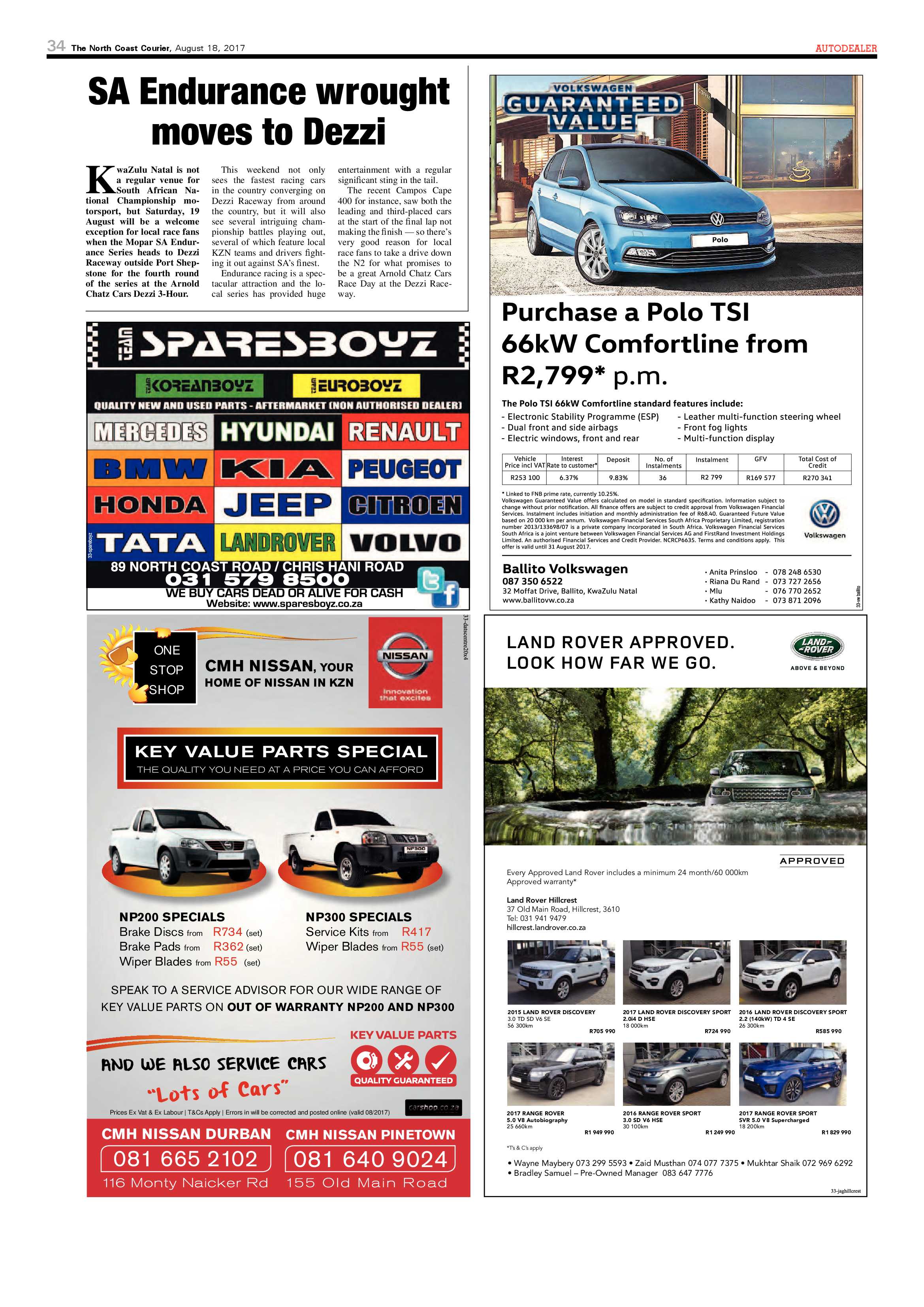 The North Coast Courier – 18 August 2017 page 34