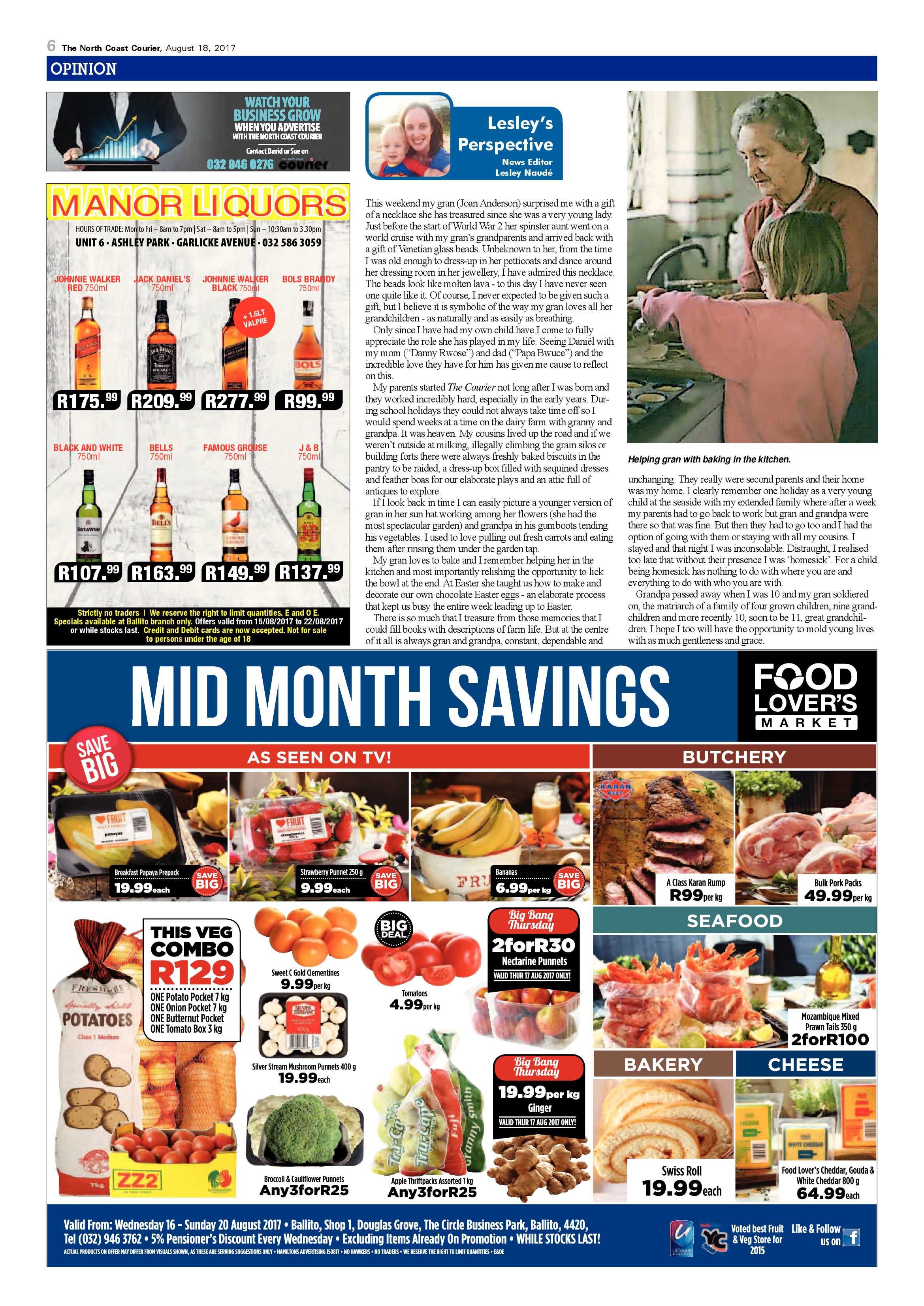 The North Coast Courier – 18 August 2017 page 6