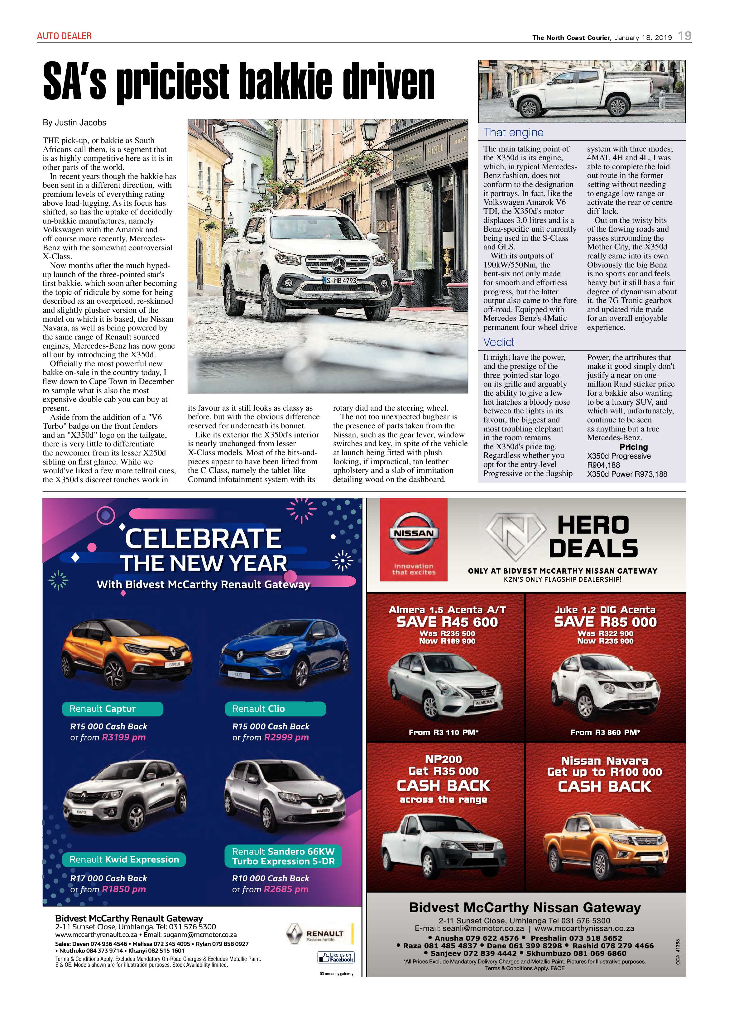 The North Coast Courier – 18 January 2019 page 19