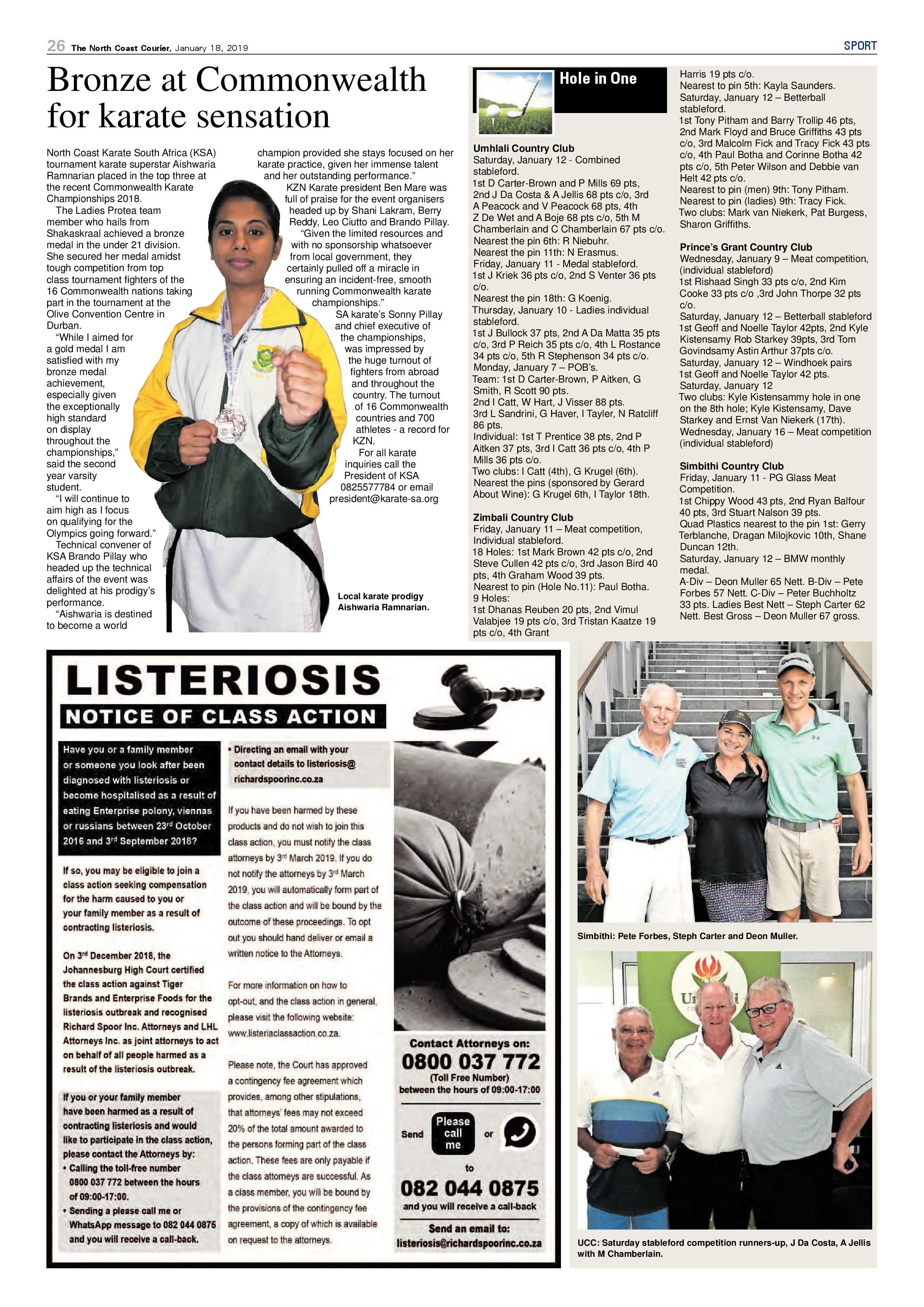 The North Coast Courier – 18 January 2019 page 26
