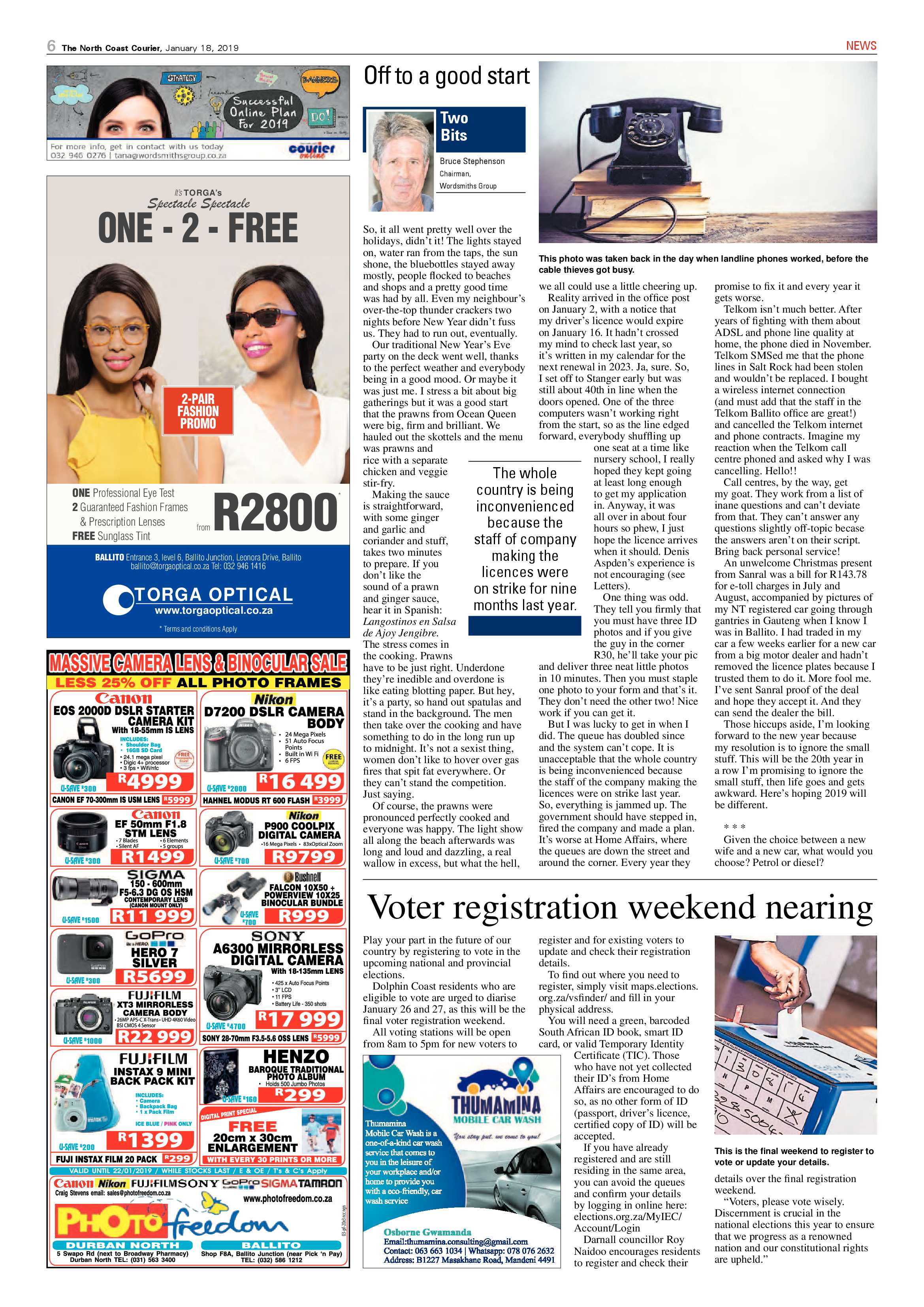 The North Coast Courier – 18 January 2019 page 6