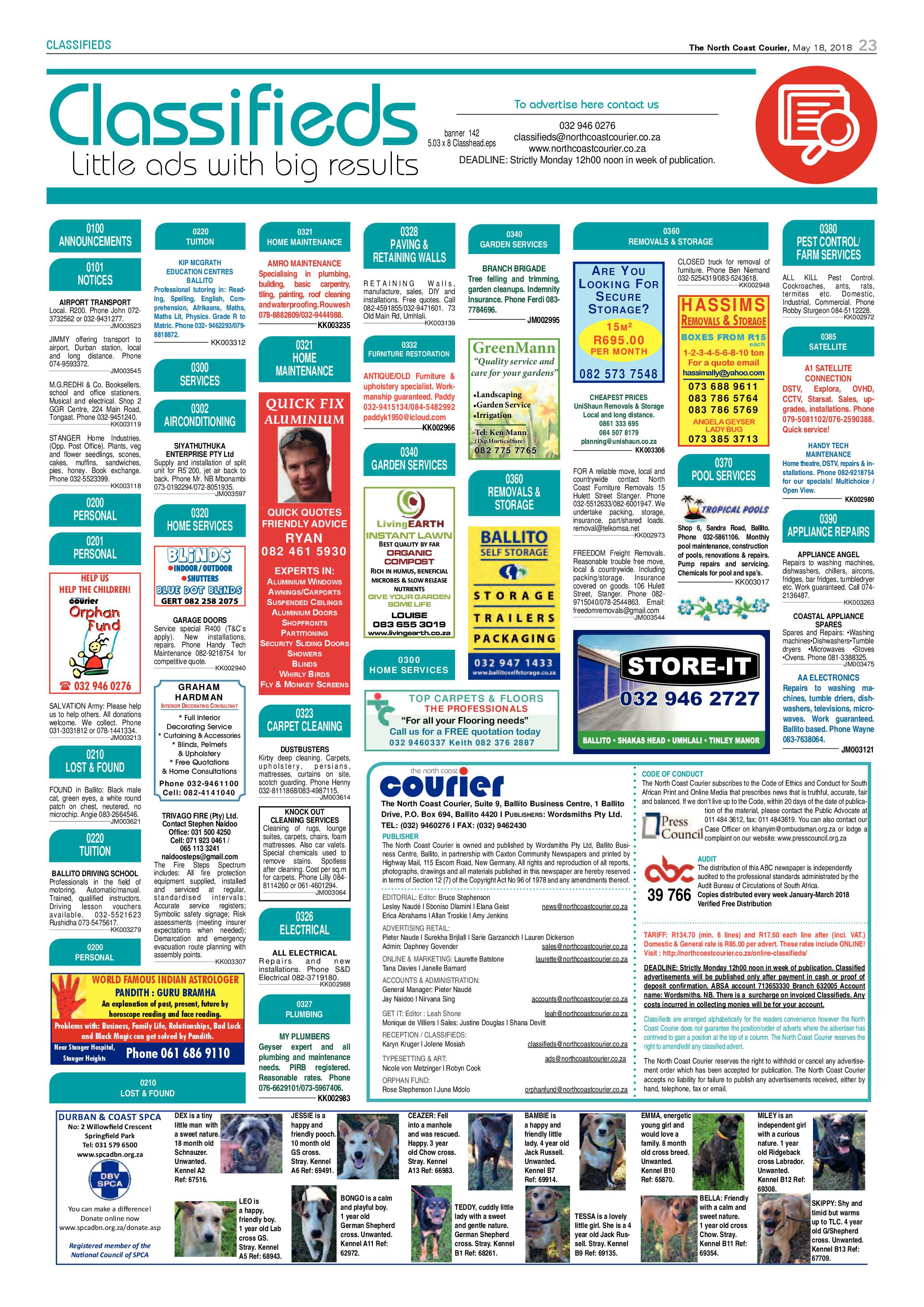 The North Coast Courier – 18 May 2018 page 23