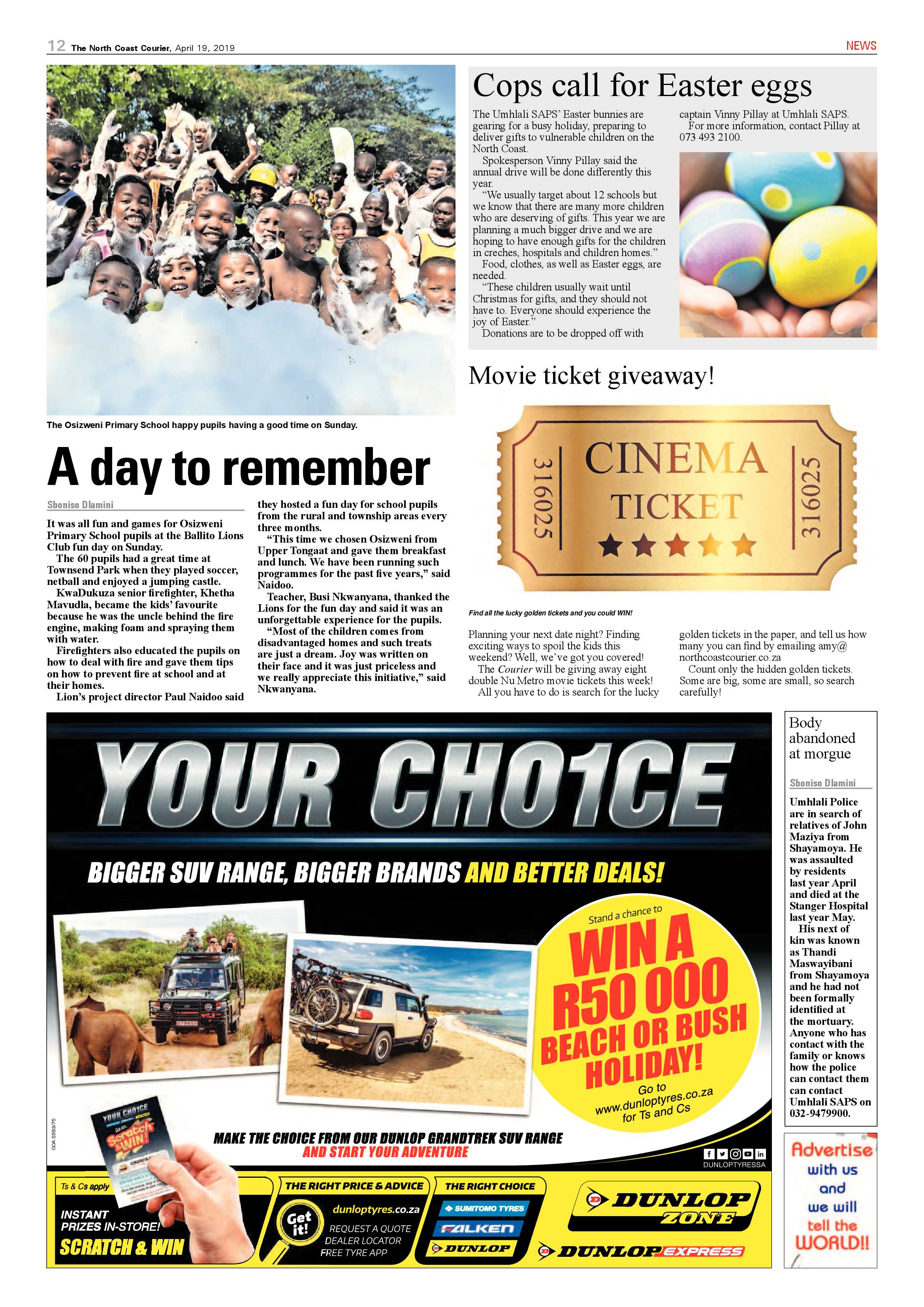 The North Coast Courier – 19 April 2019 page 12