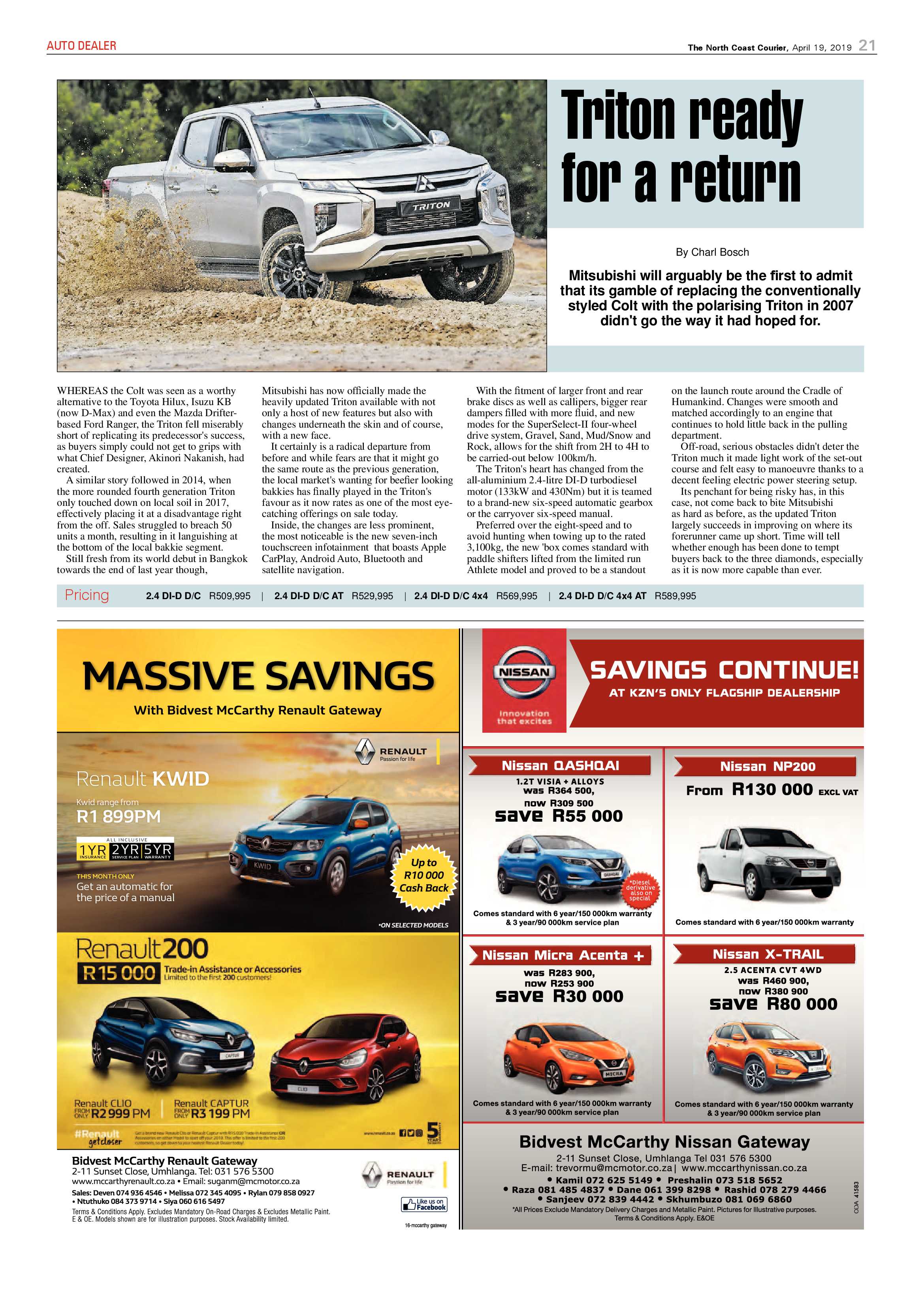The North Coast Courier – 19 April 2019 page 21