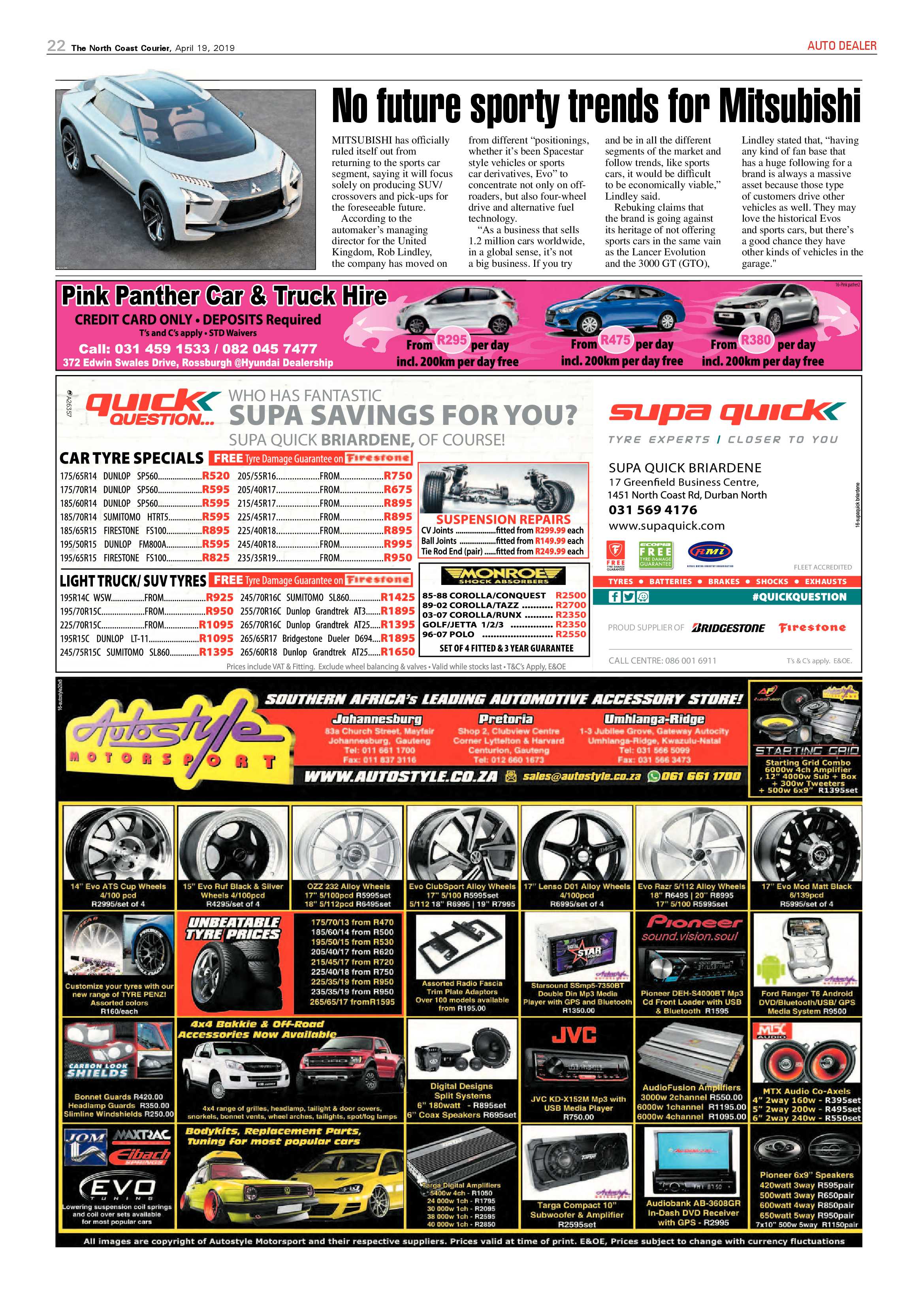 The North Coast Courier – 19 April 2019 page 22