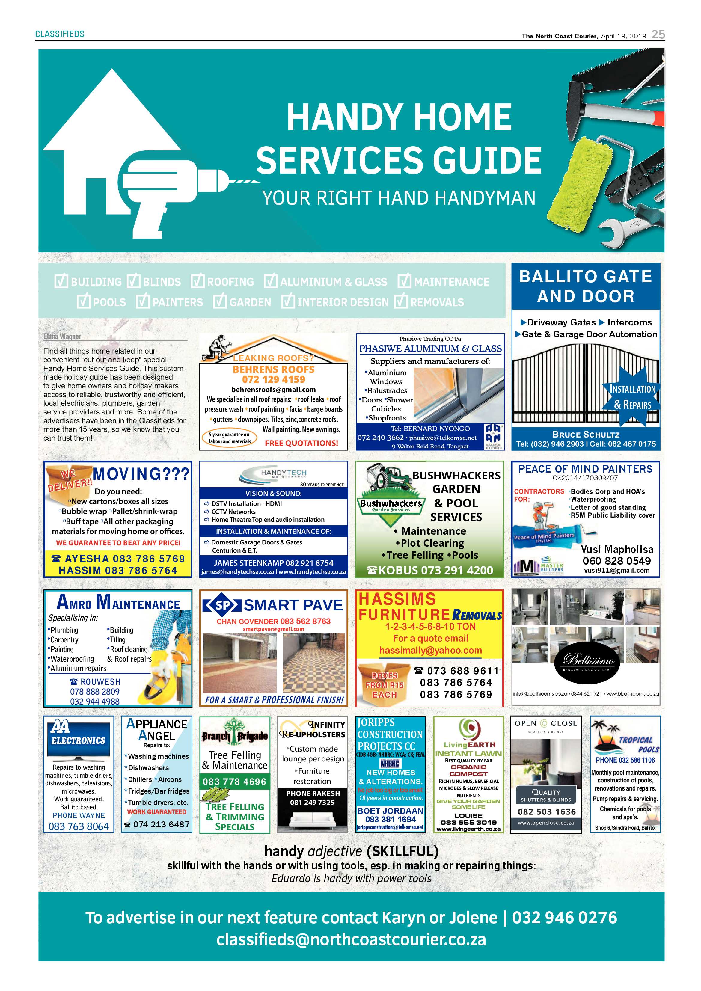 The North Coast Courier – 19 April 2019 page 25