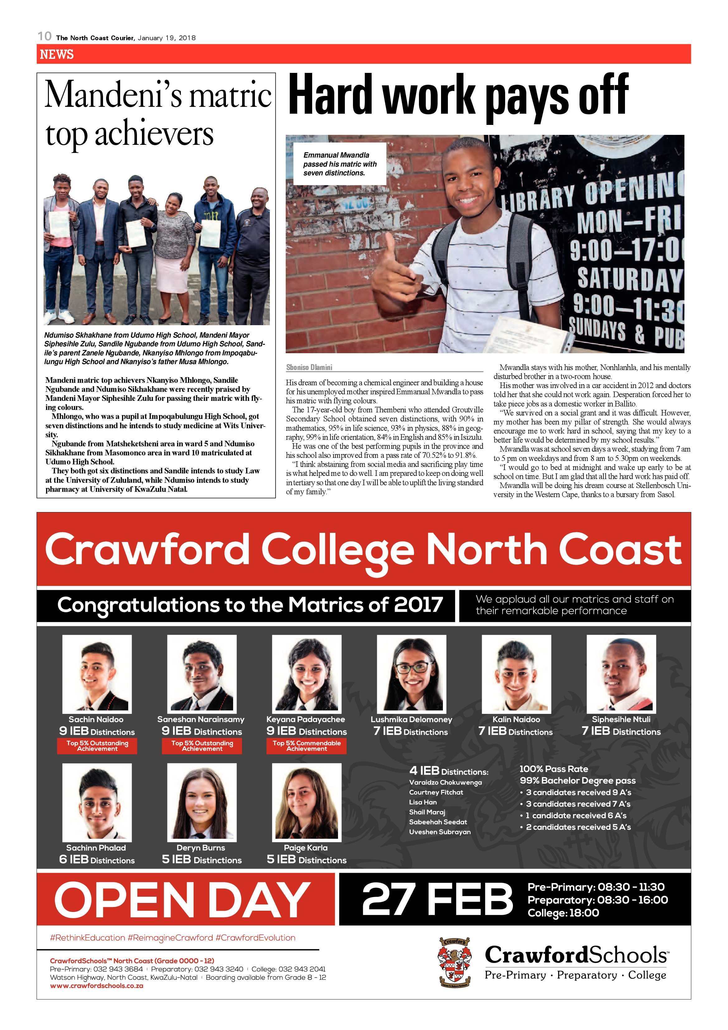 The North Coast Courier – 19 January 2018 page 10