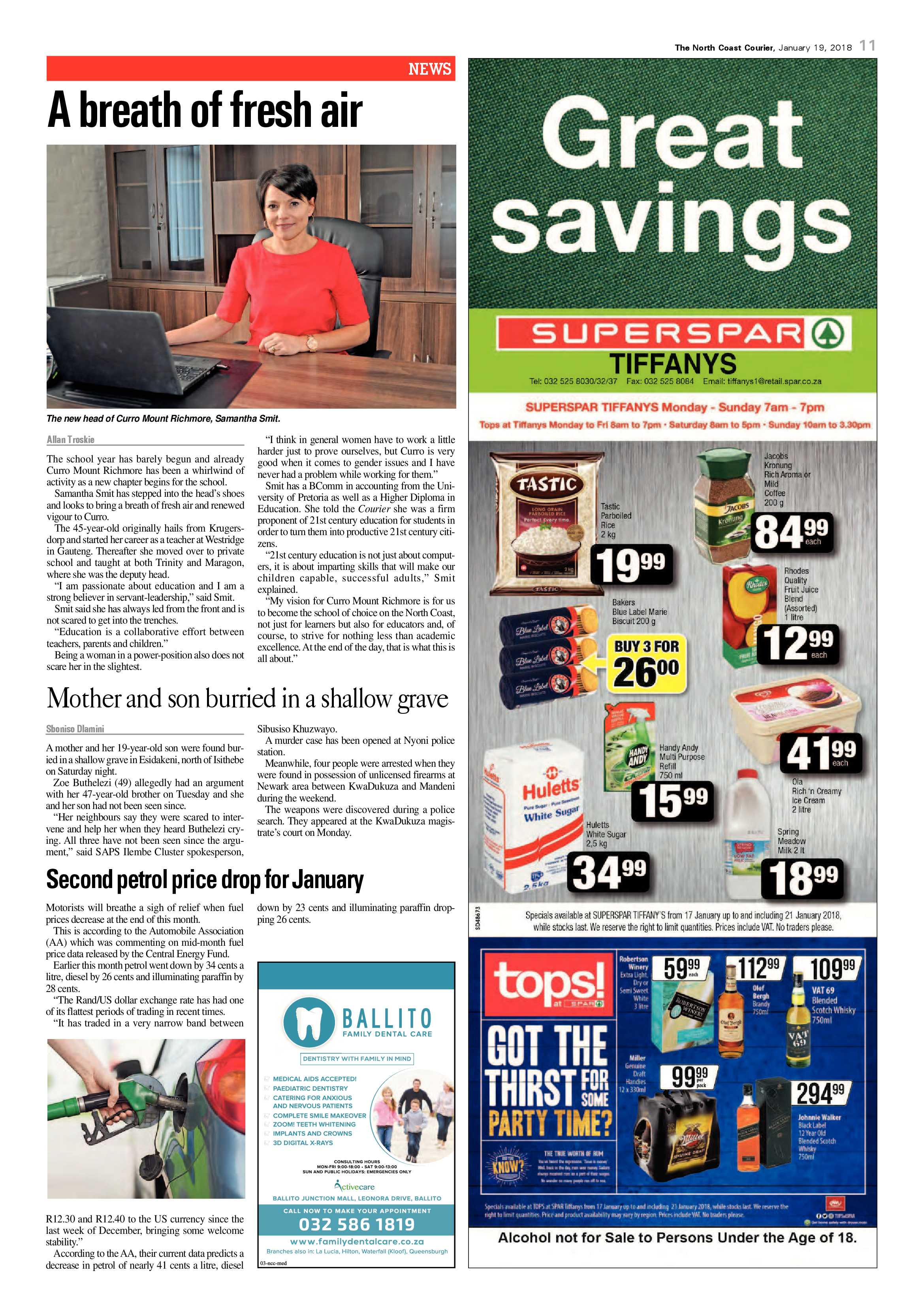 The North Coast Courier – 19 January 2018 page 11