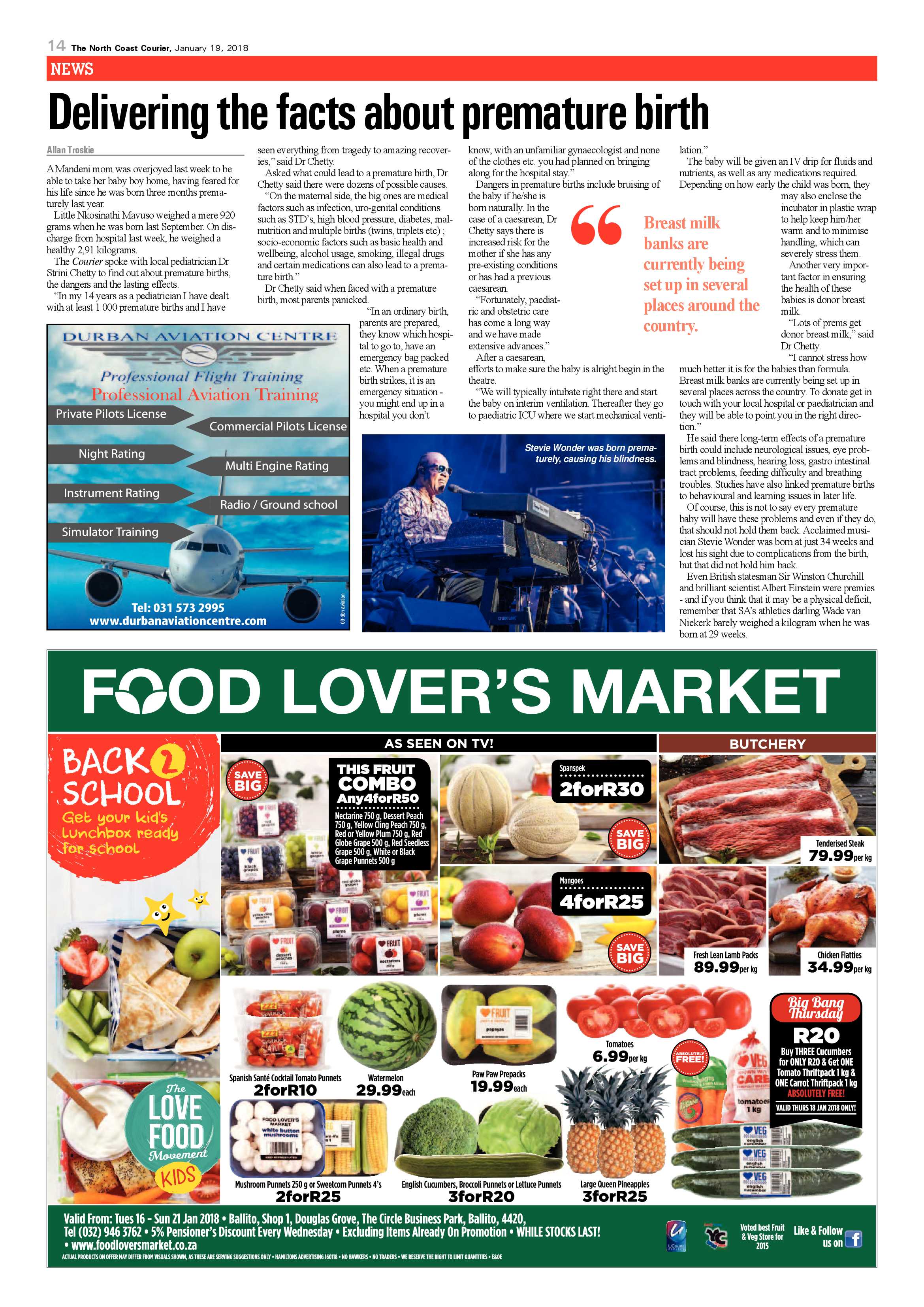 The North Coast Courier – 19 January 2018 page 14