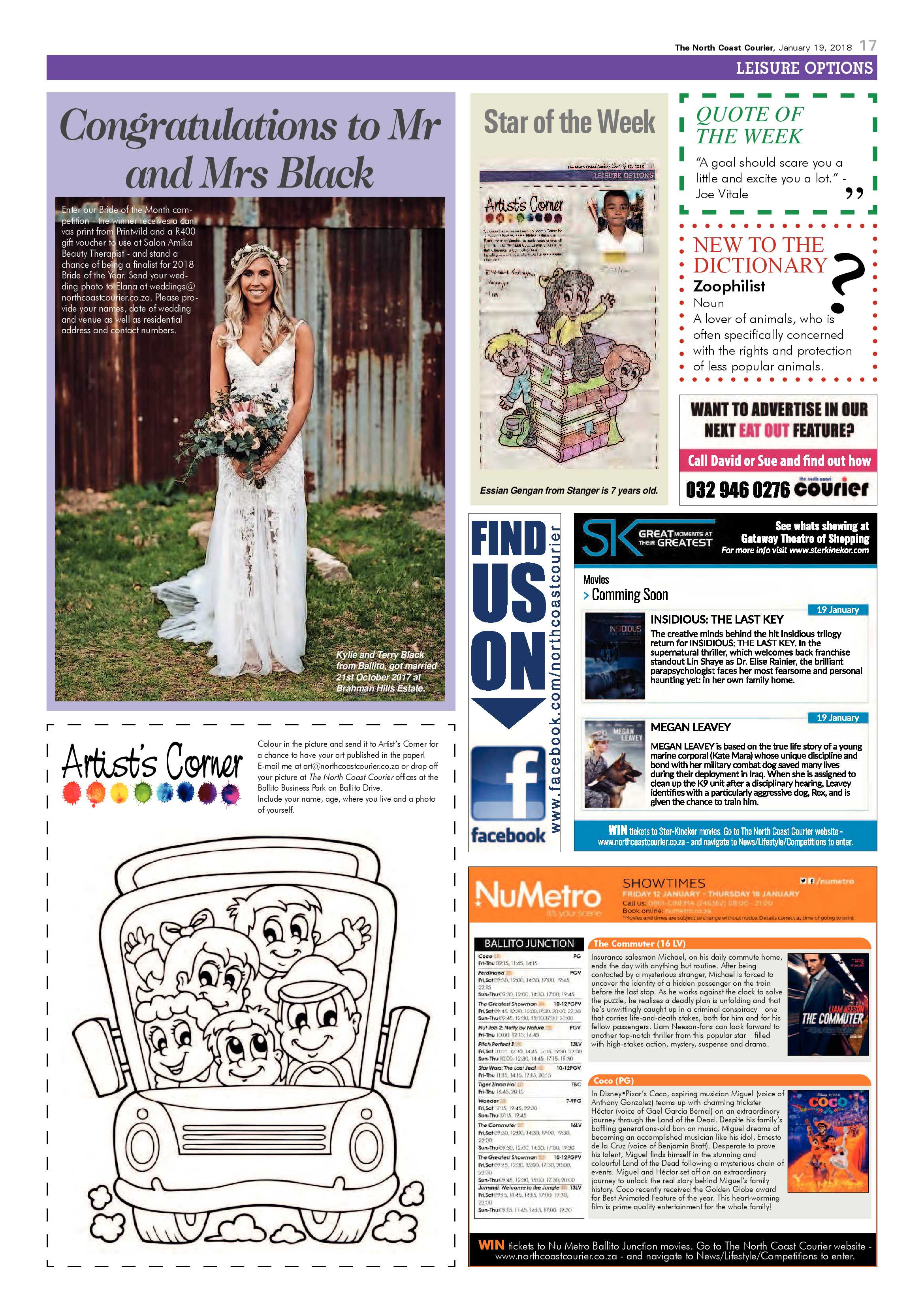 The North Coast Courier – 19 January 2018 page 17