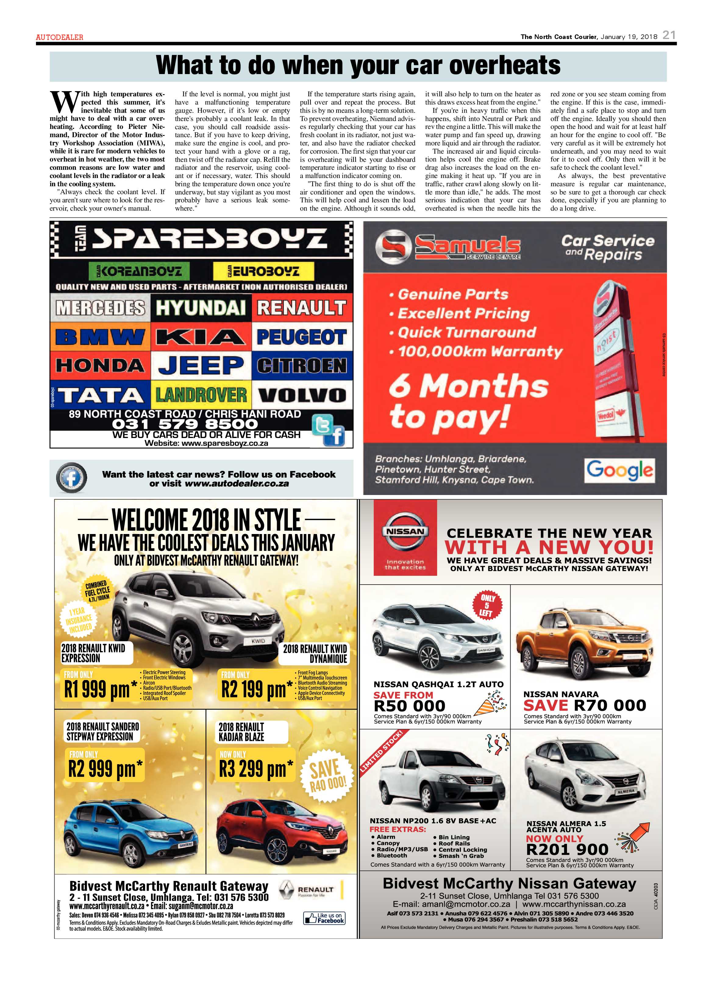 The North Coast Courier – 19 January 2018 page 21