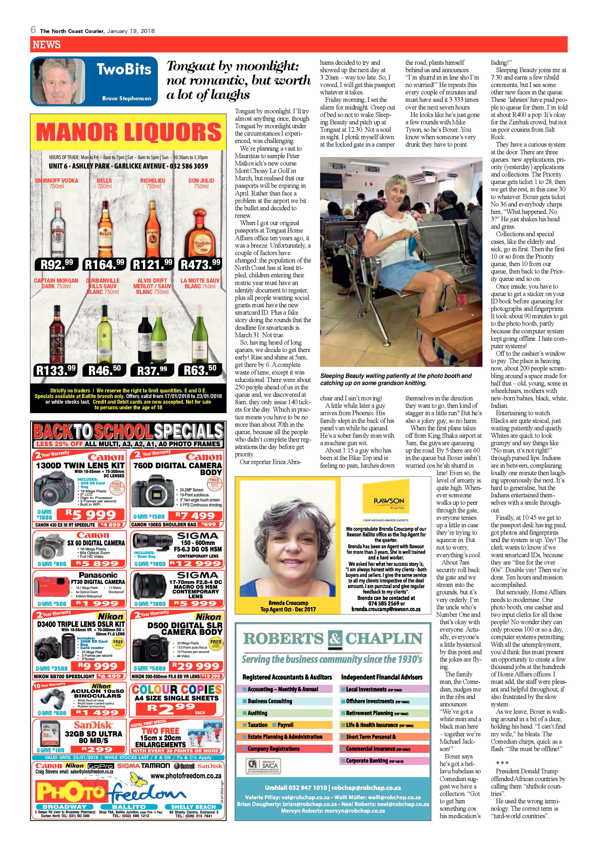The North Coast Courier – 19 January 2018 page 6