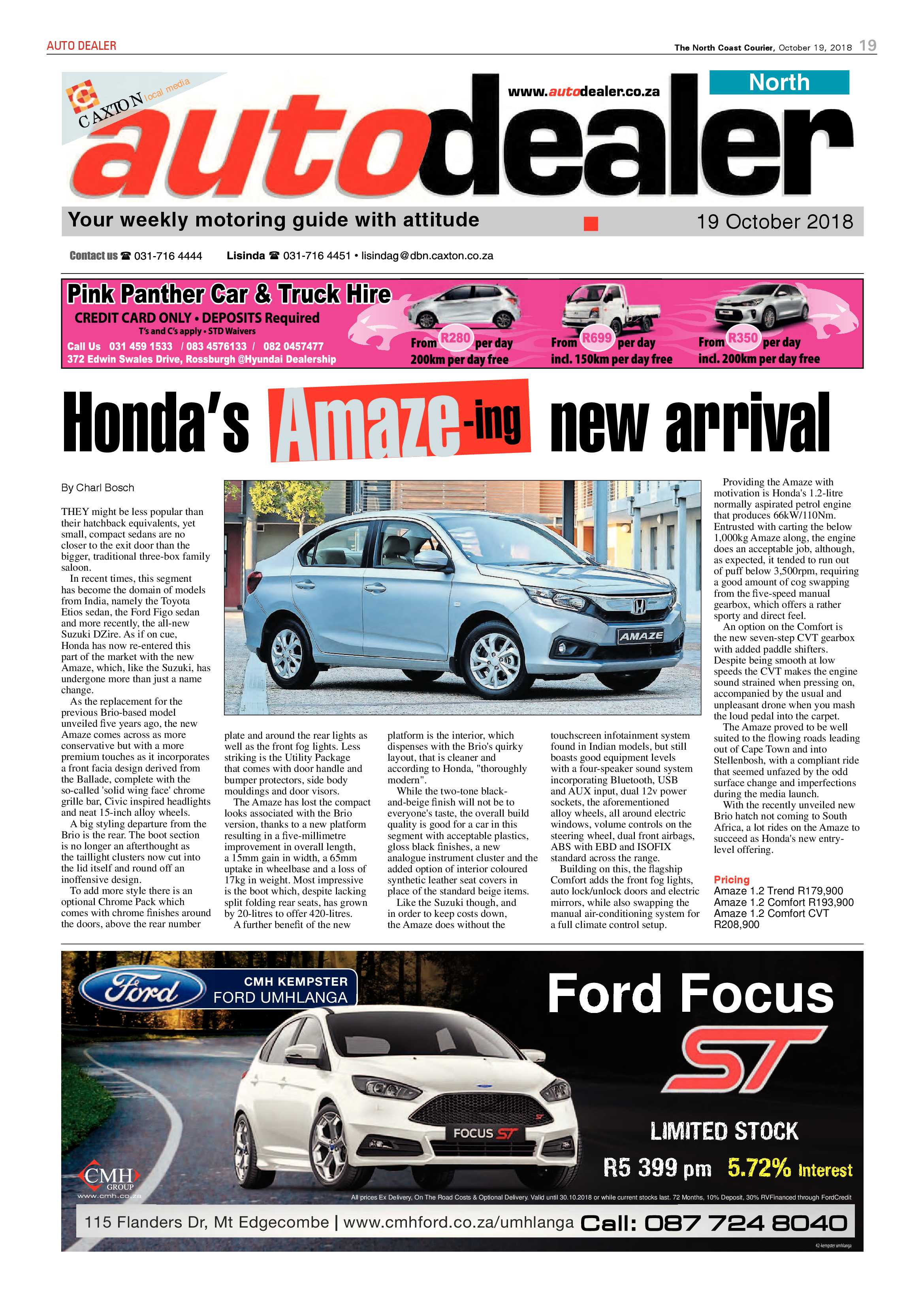 The North Coast Courier – 19 October 2018 page 19