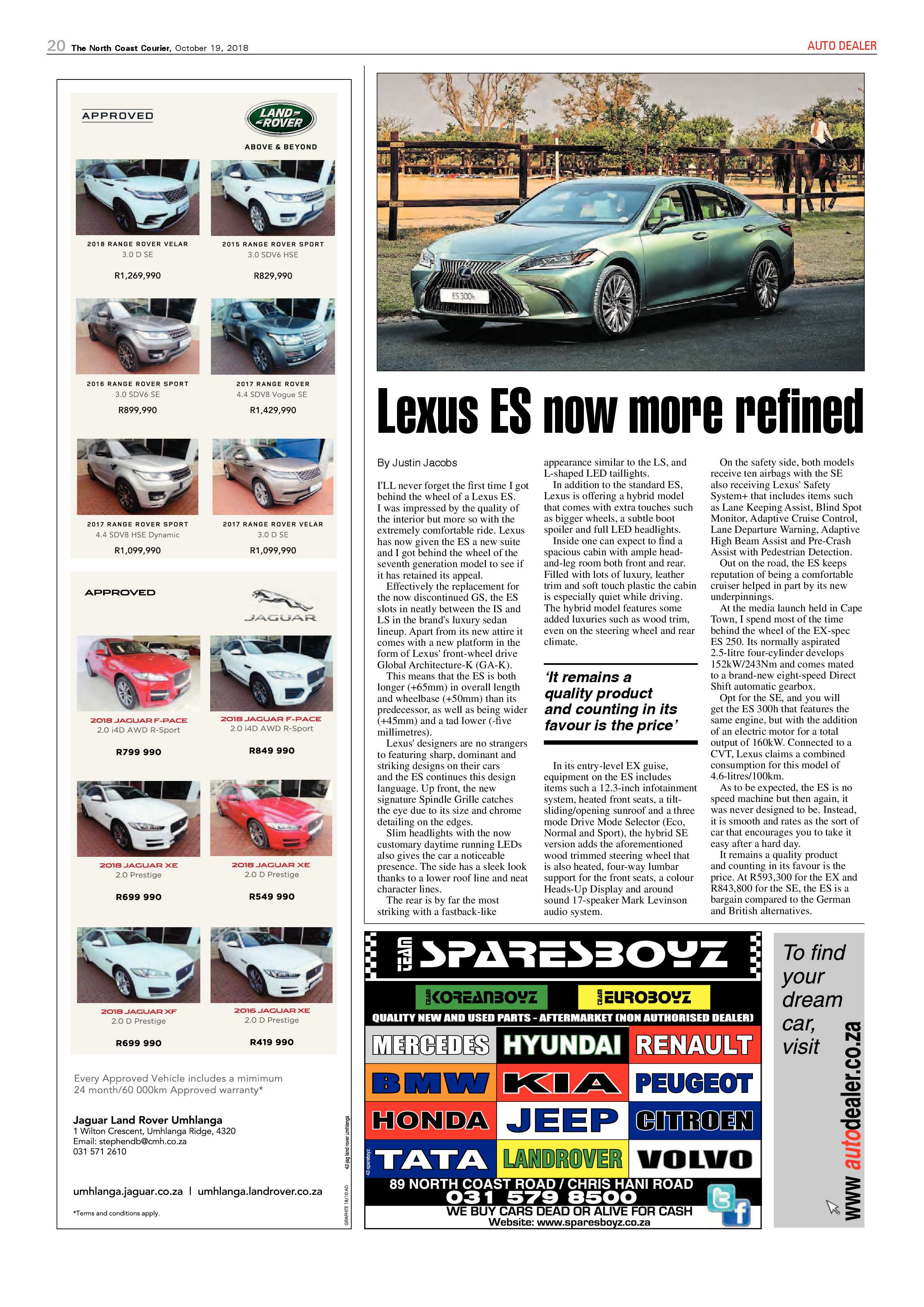 The North Coast Courier – 19 October 2018 page 20