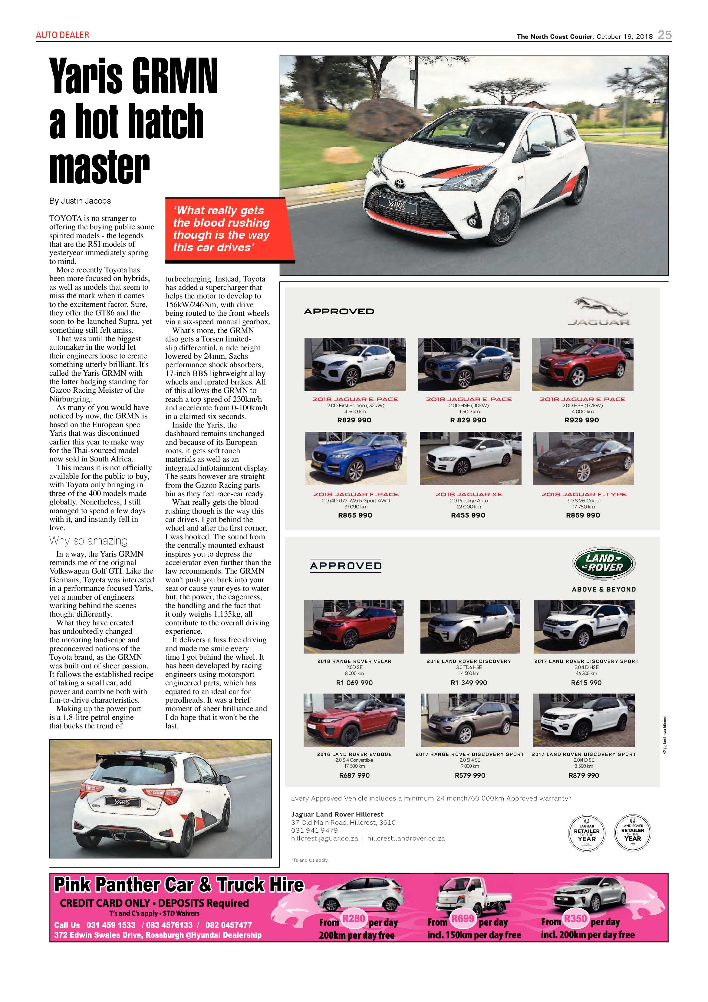 The North Coast Courier – 19 October 2018 page 25