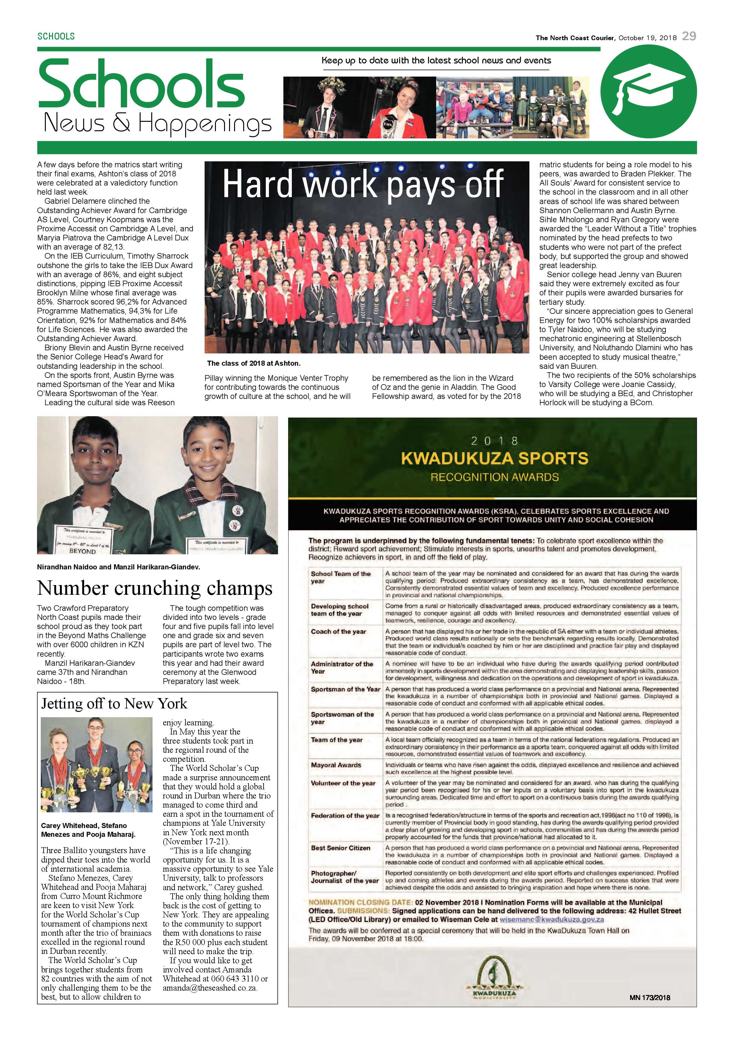 The North Coast Courier – 19 October 2018 page 29