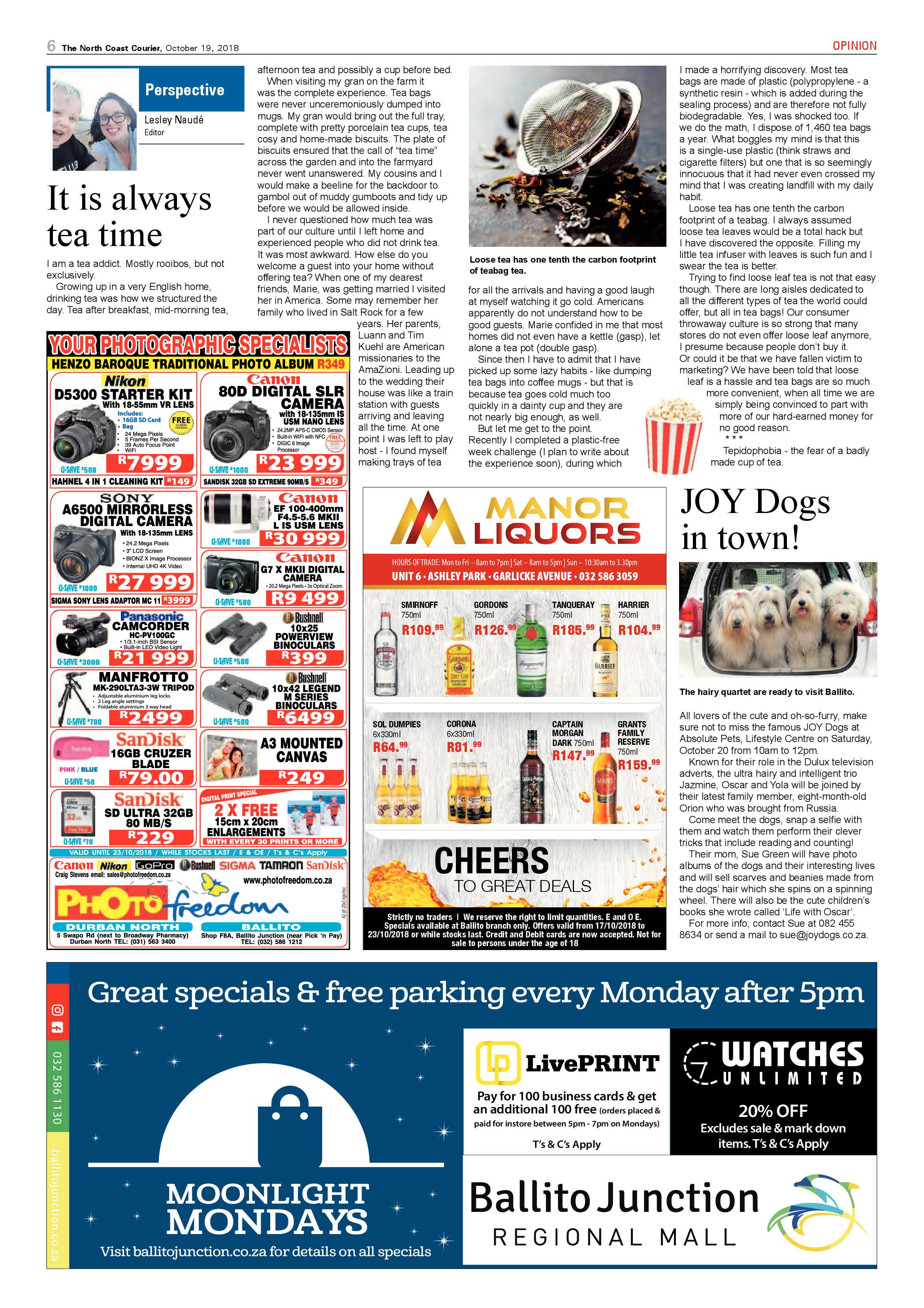 The North Coast Courier – 19 October 2018 page 6