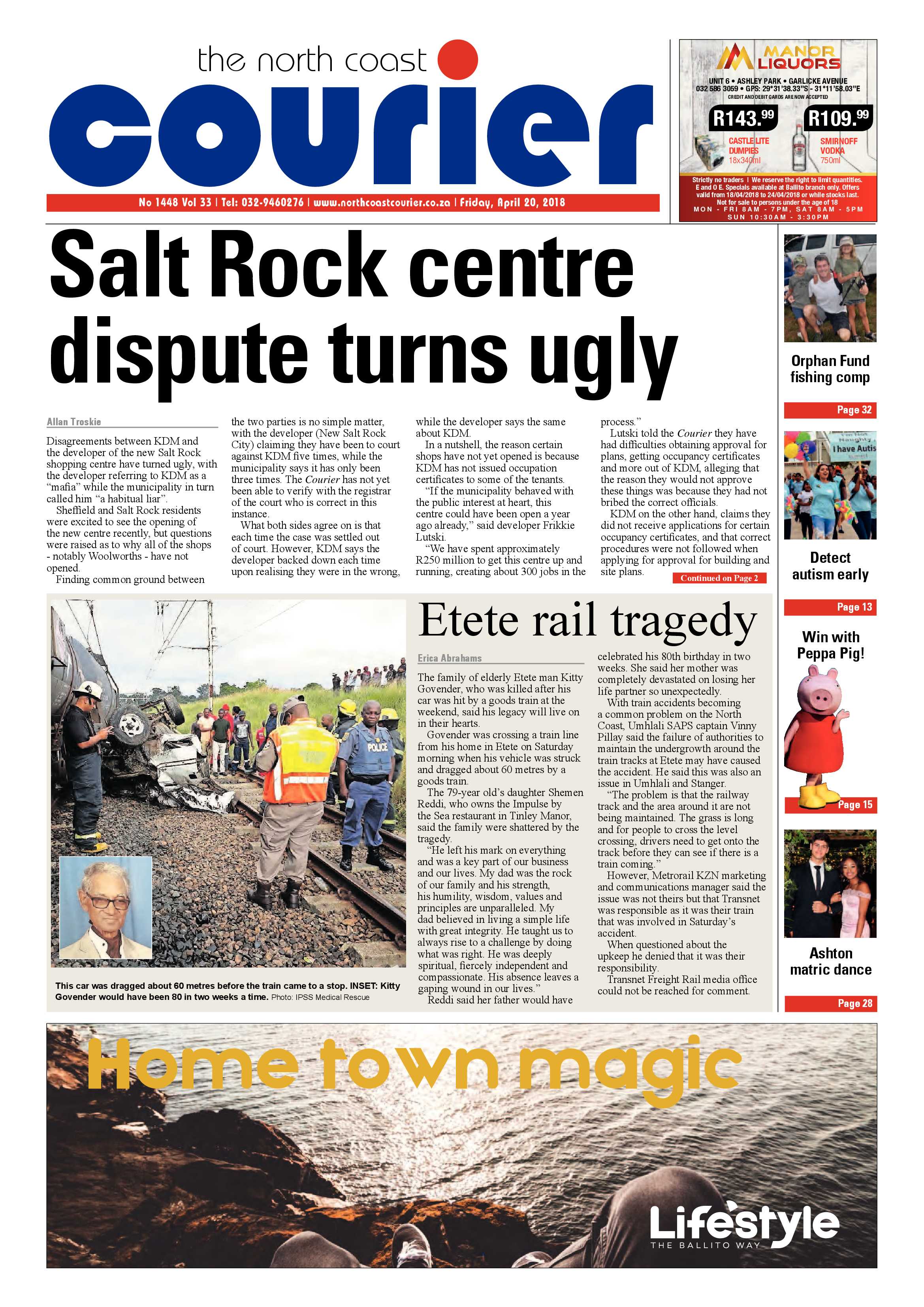 The North Coast Courier – 20 April 2018 page 1