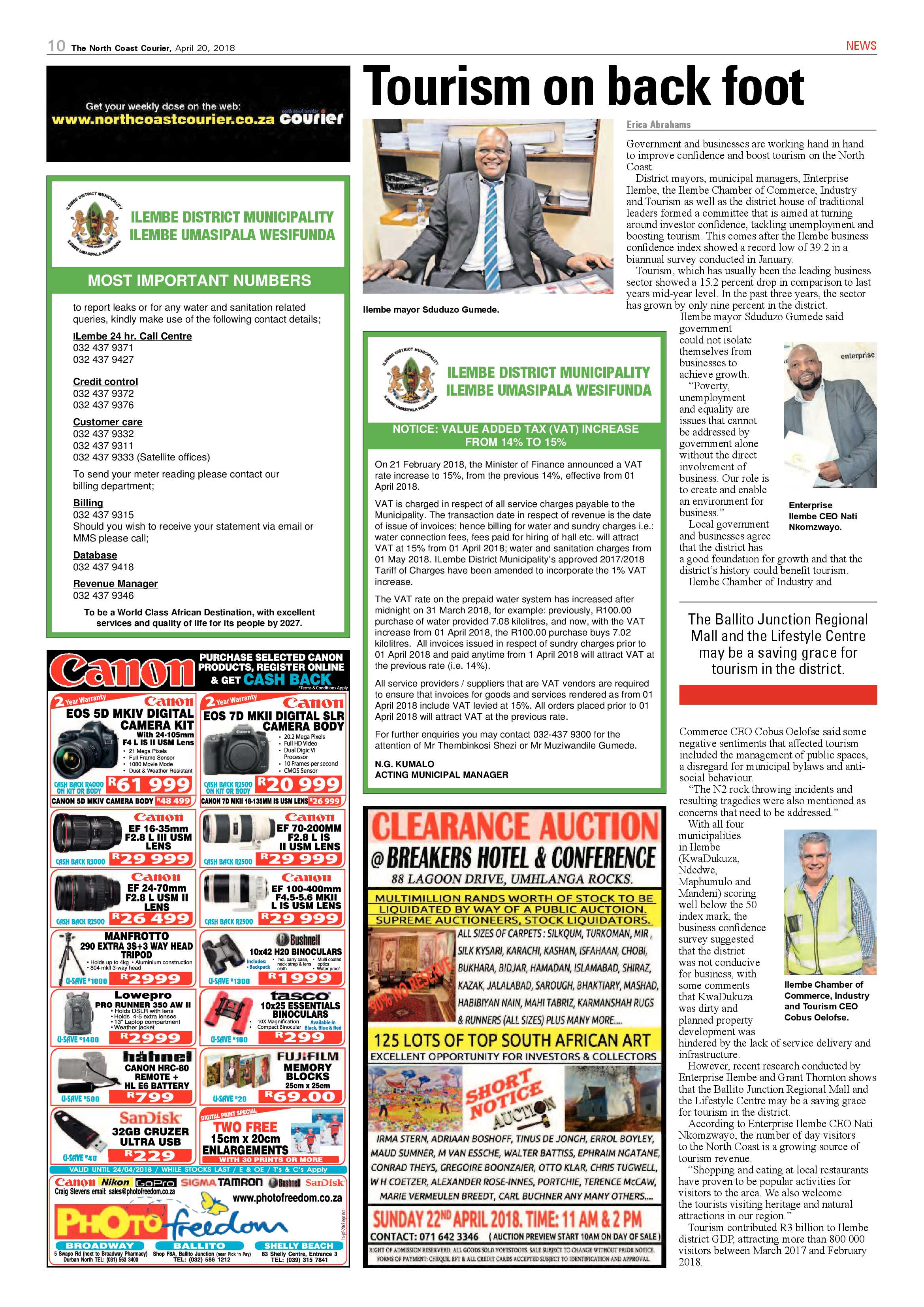 The North Coast Courier – 20 April 2018 page 10