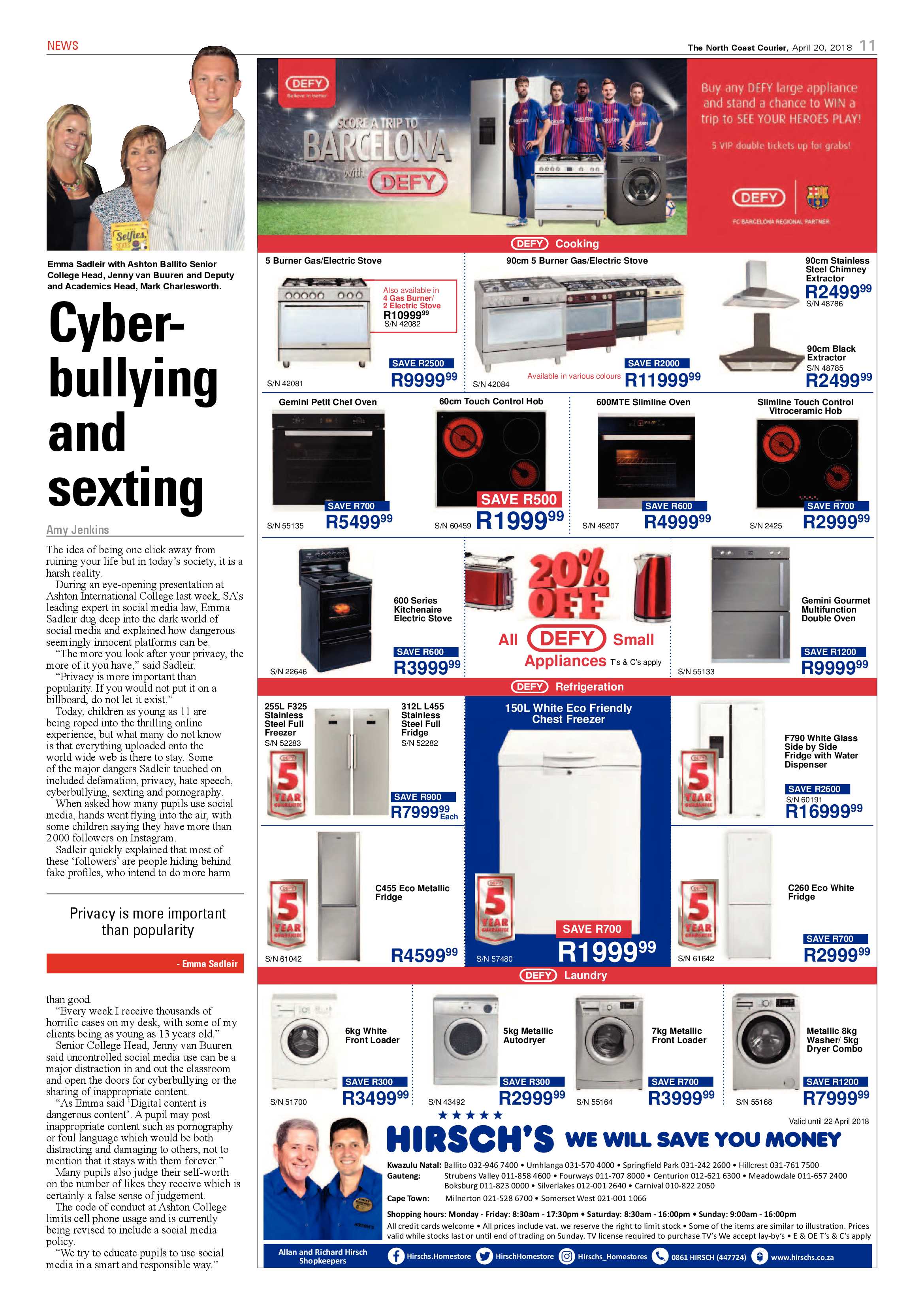 The North Coast Courier – 20 April 2018 page 11