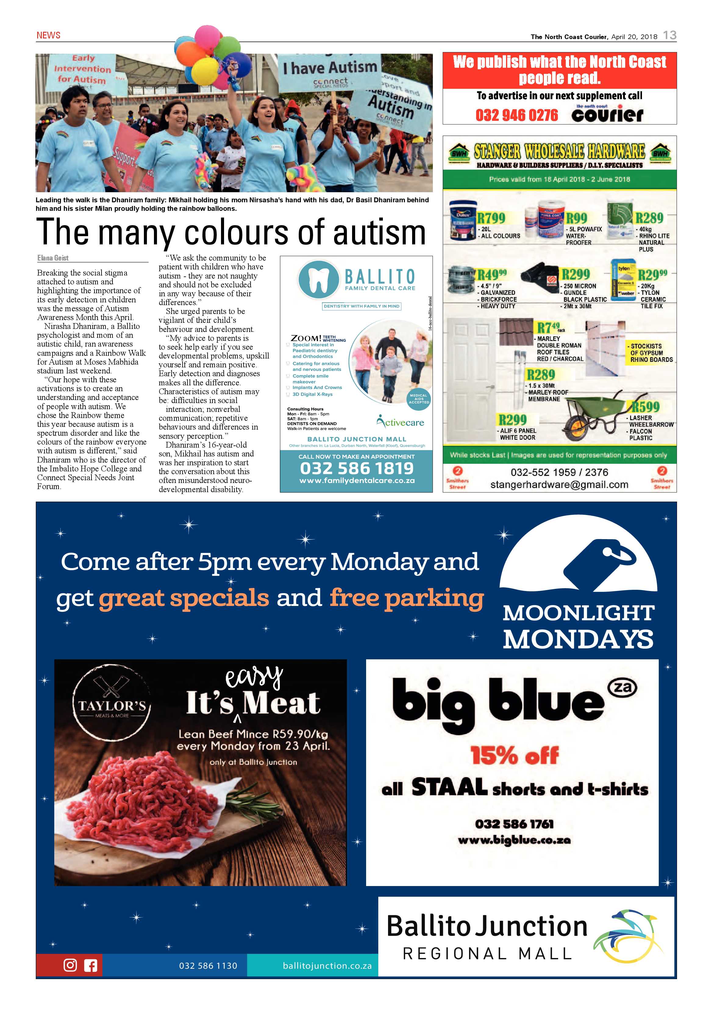 The North Coast Courier – 20 April 2018 page 13