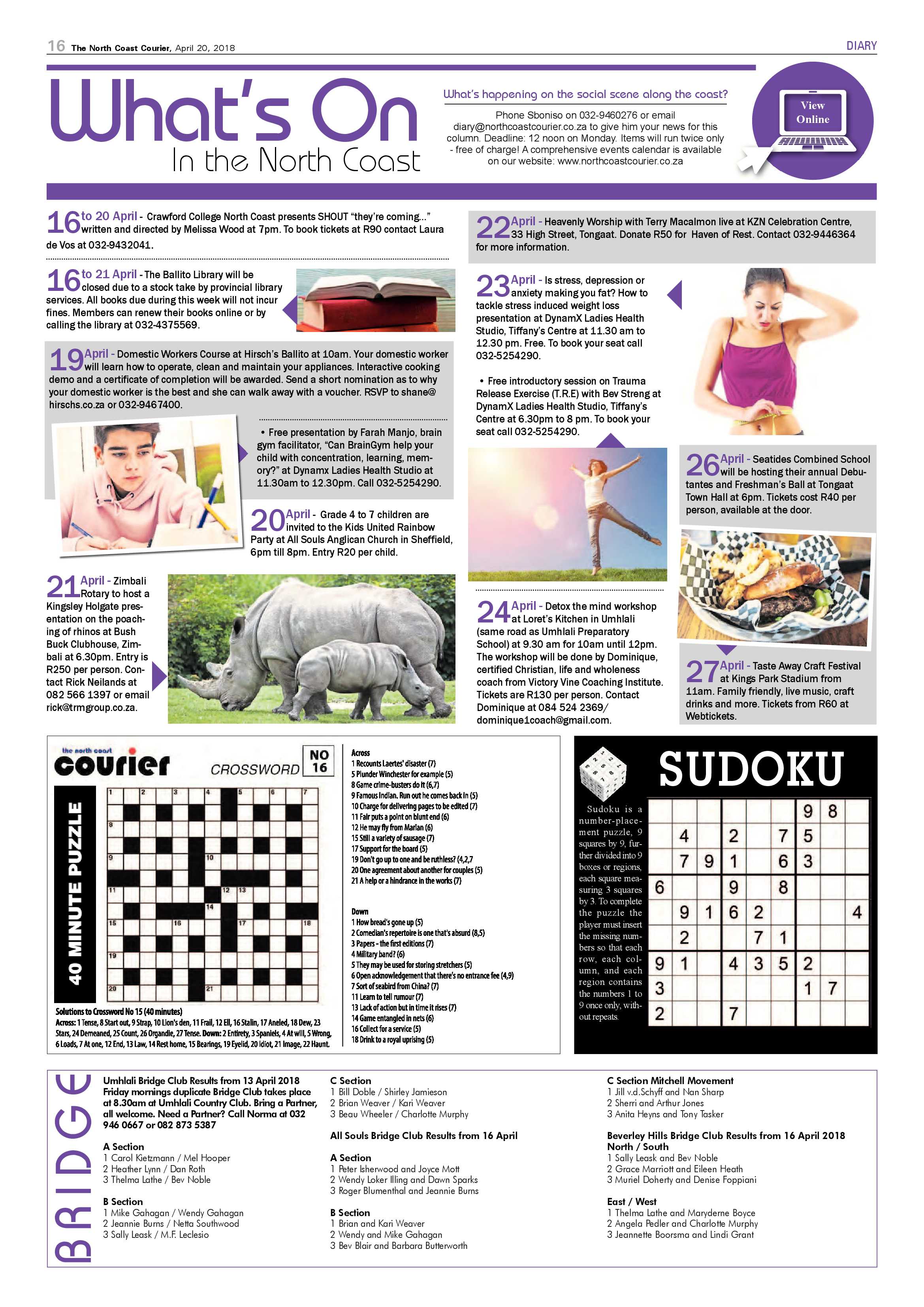 The North Coast Courier – 20 April 2018 page 16