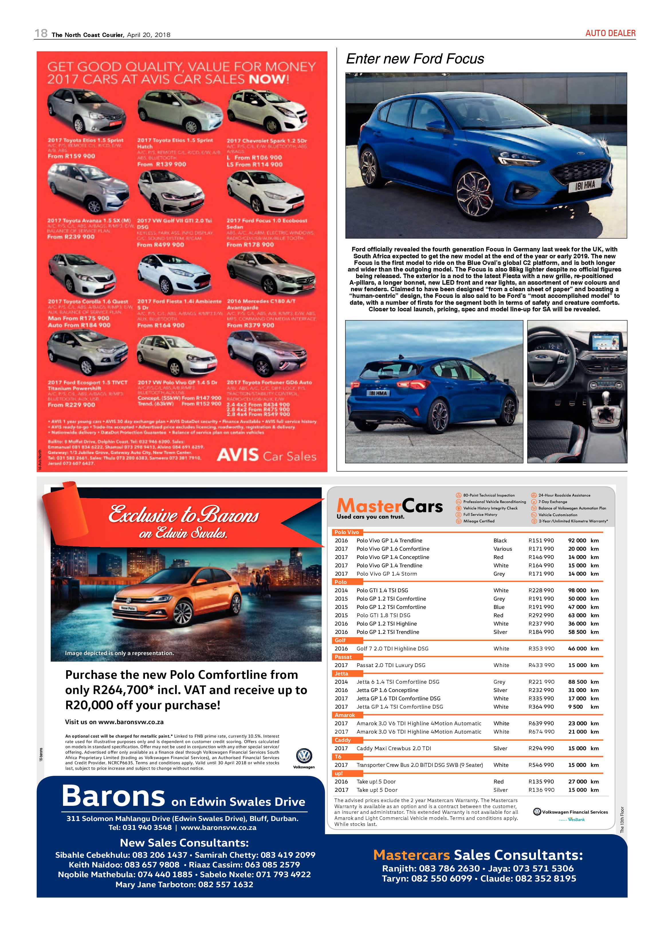 The North Coast Courier – 20 April 2018 page 18