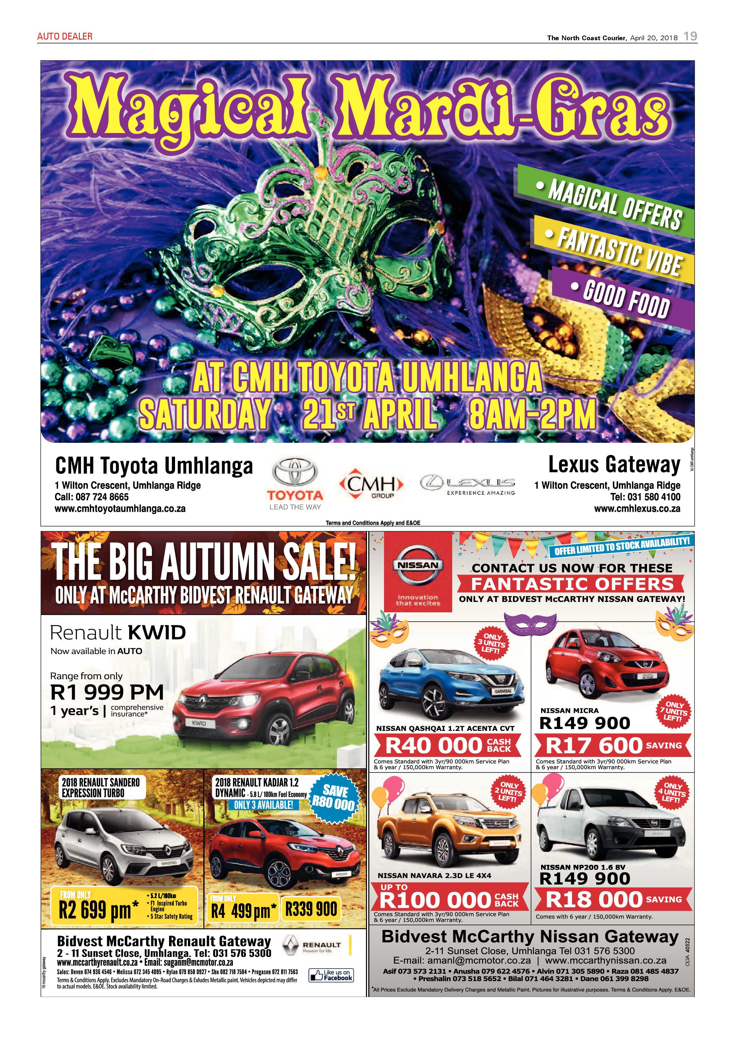 The North Coast Courier – 20 April 2018 page 19