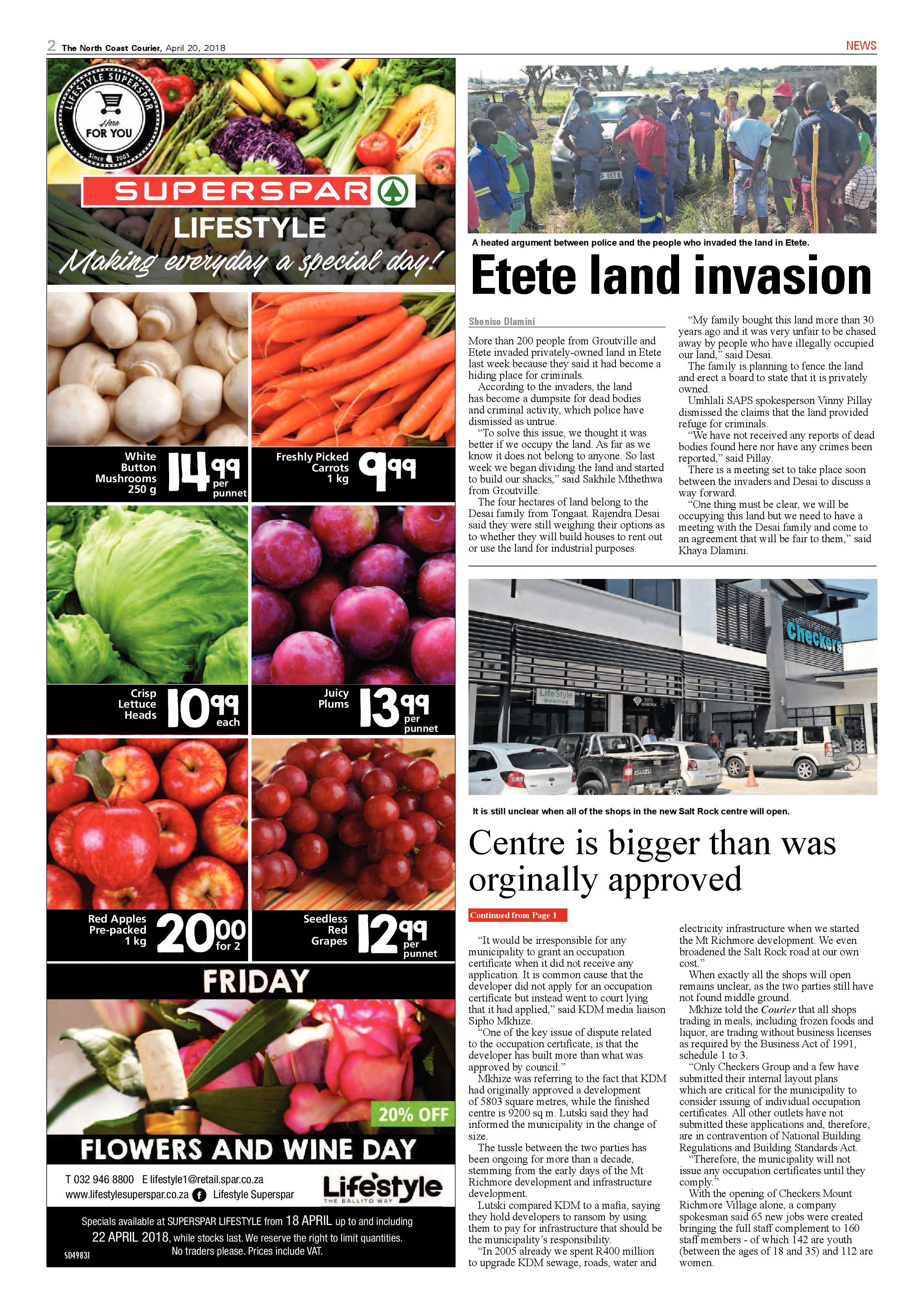 The North Coast Courier – 20 April 2018 page 2