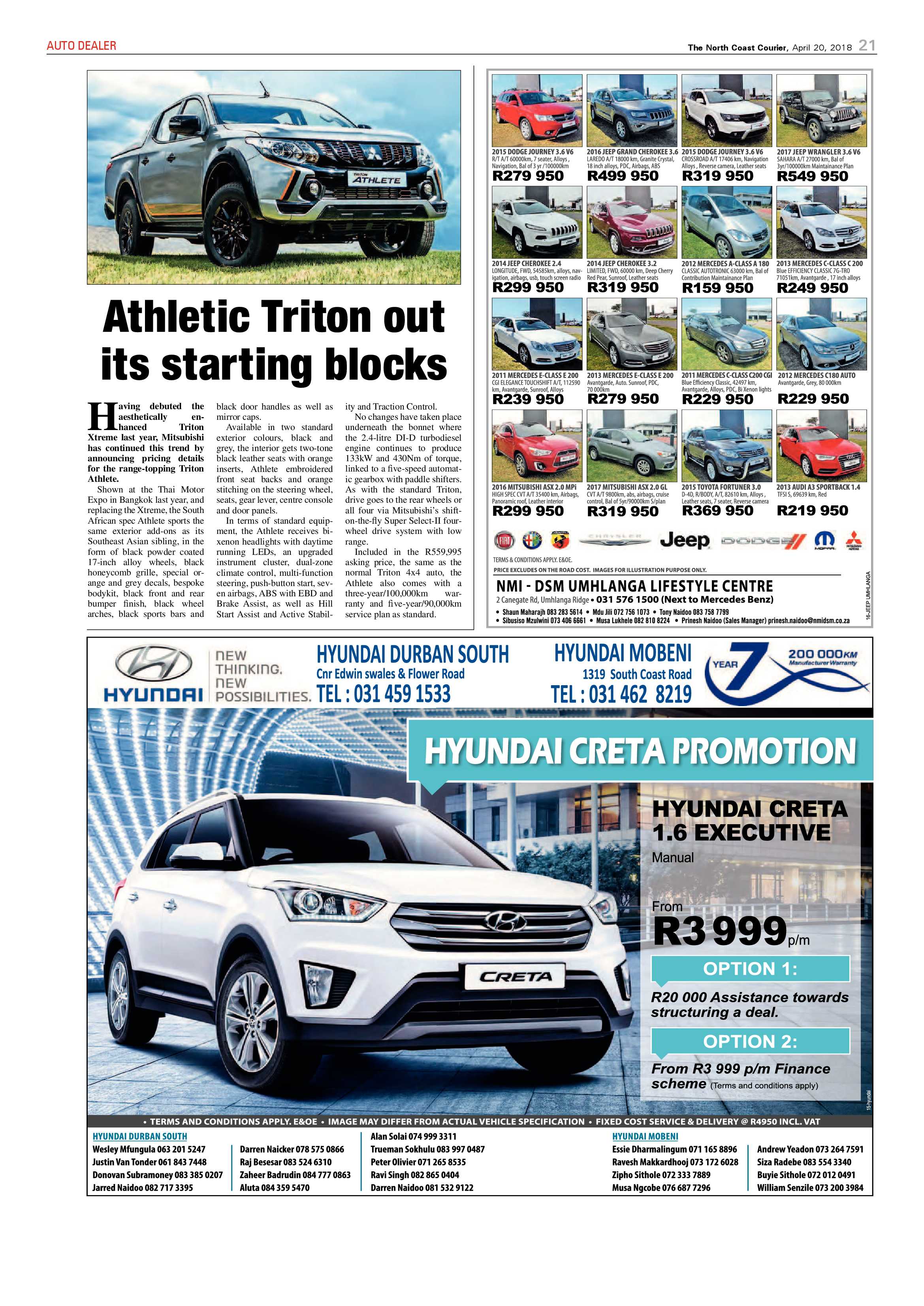 The North Coast Courier – 20 April 2018 page 21
