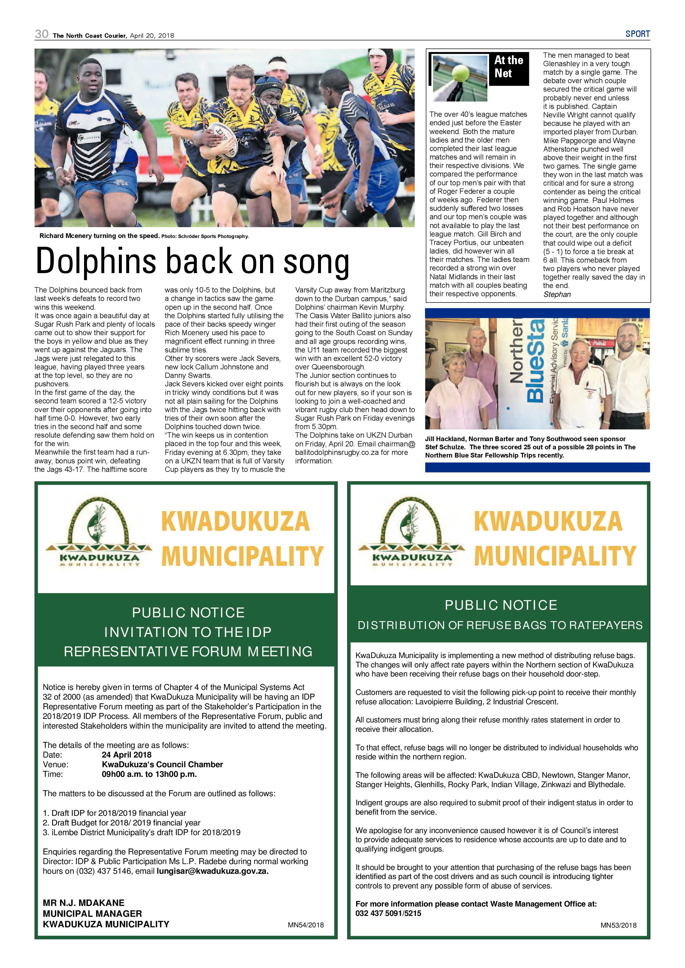 The North Coast Courier – 20 April 2018 page 30