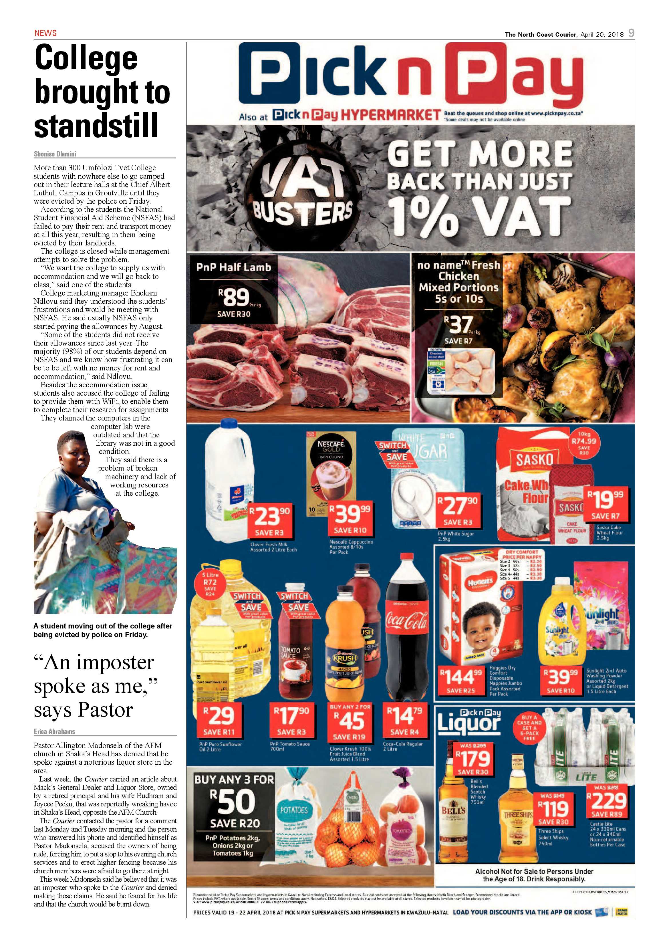 The North Coast Courier – 20 April 2018 page 9