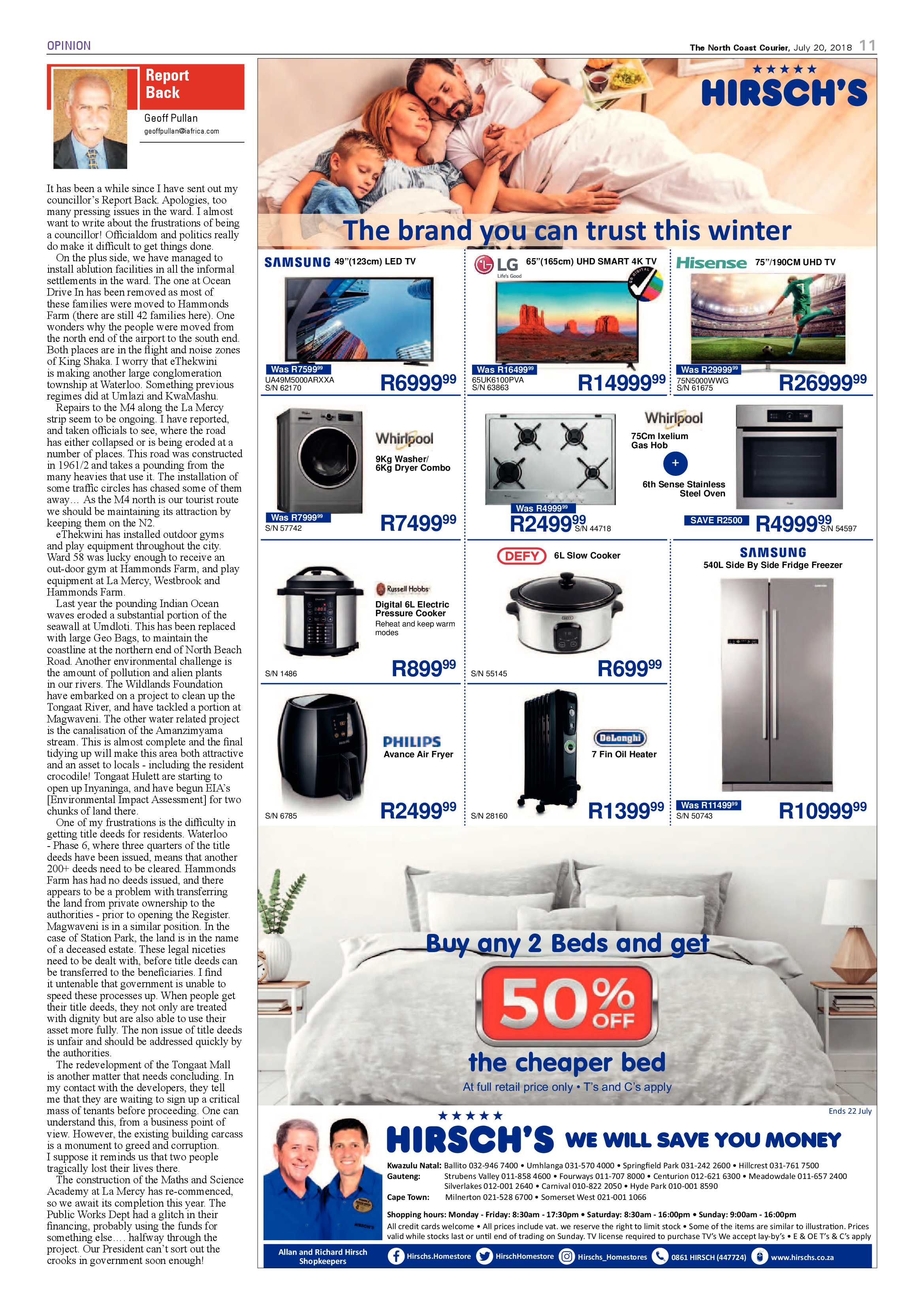 The North Coast Courier – 20 July 2018 page 11