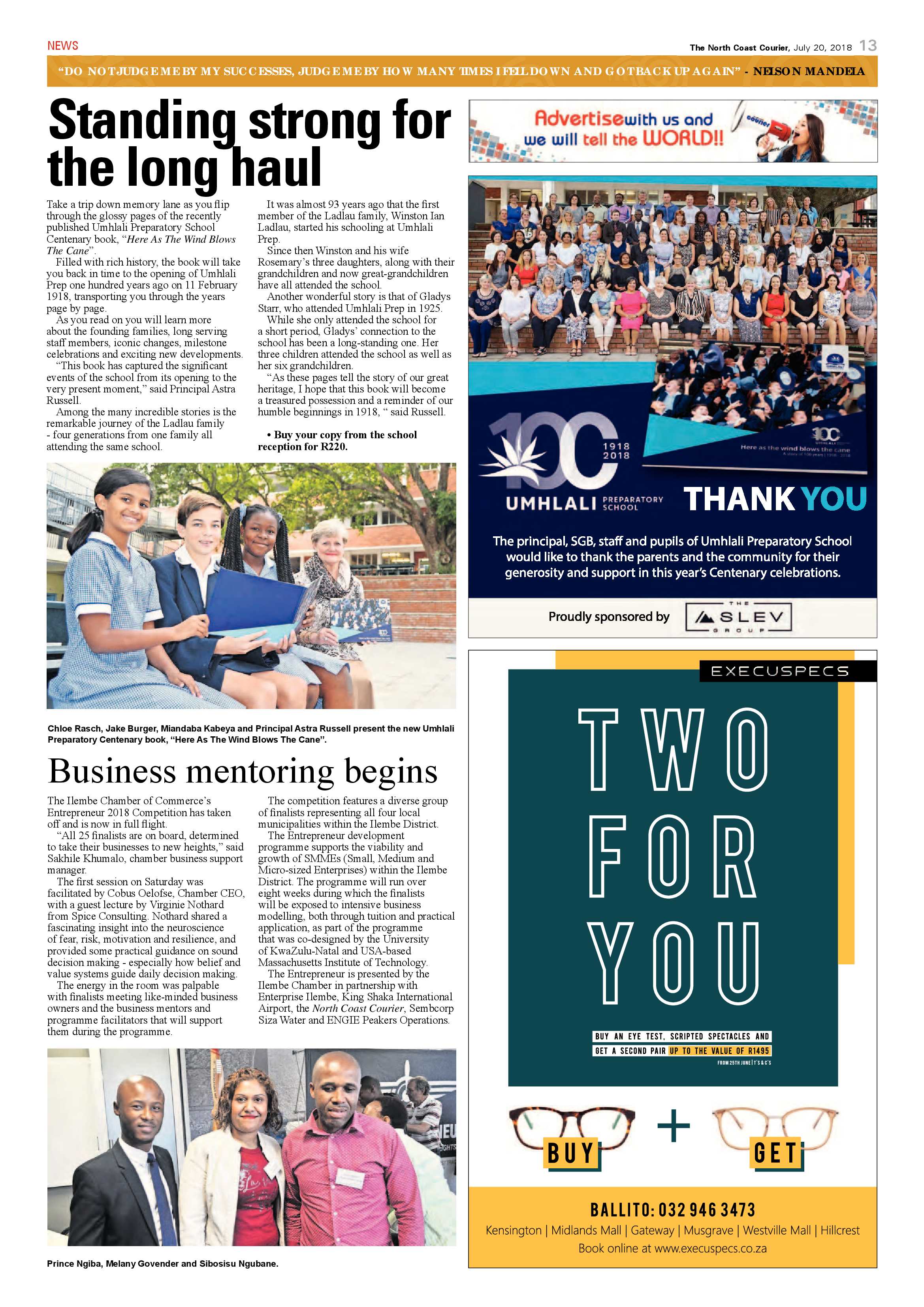 The North Coast Courier – 20 July 2018 page 13
