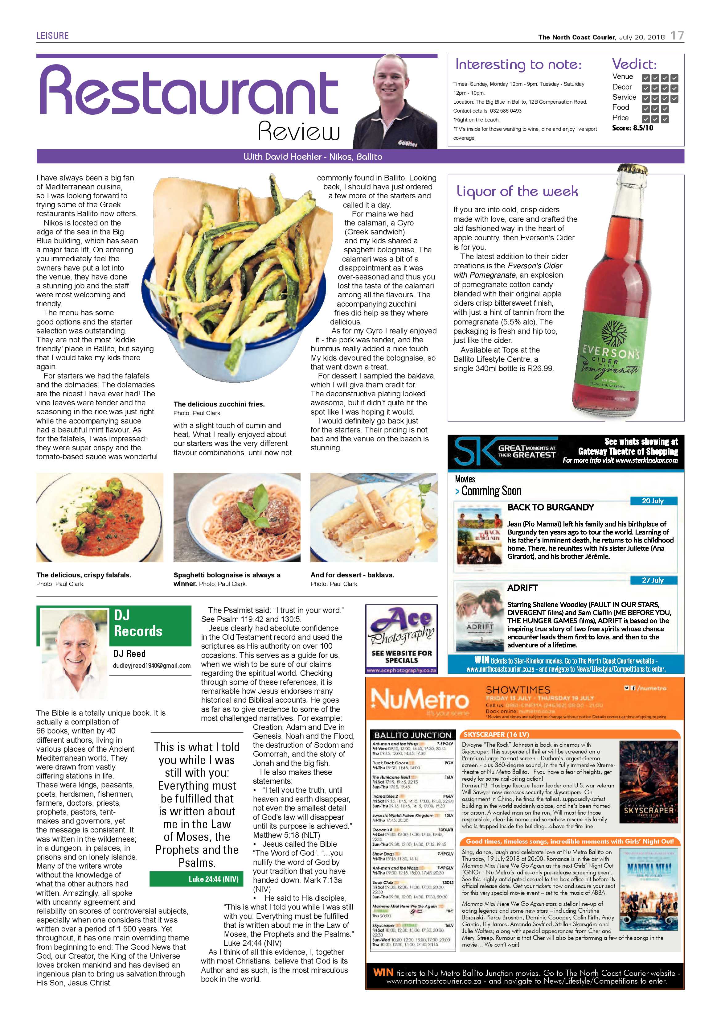 The North Coast Courier – 20 July 2018 page 17