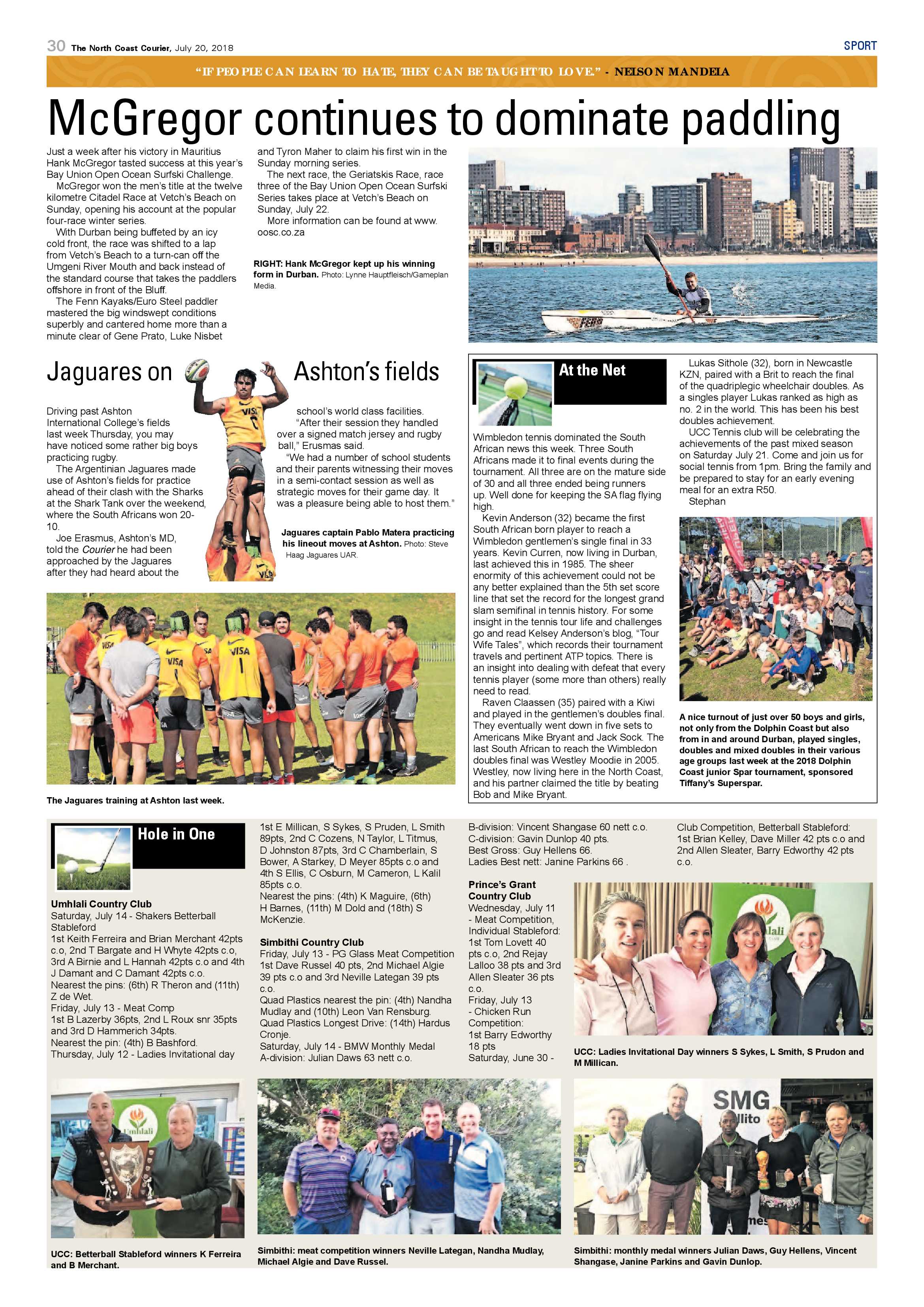 The North Coast Courier – 20 July 2018 page 30