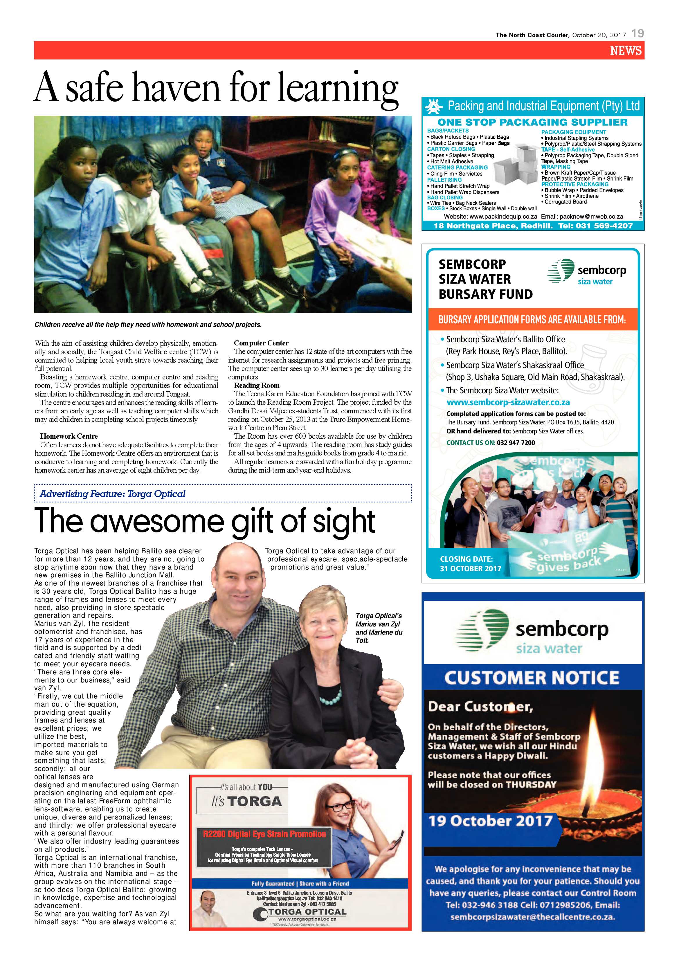 The North Coast Courier – 20 October 2017 page 19