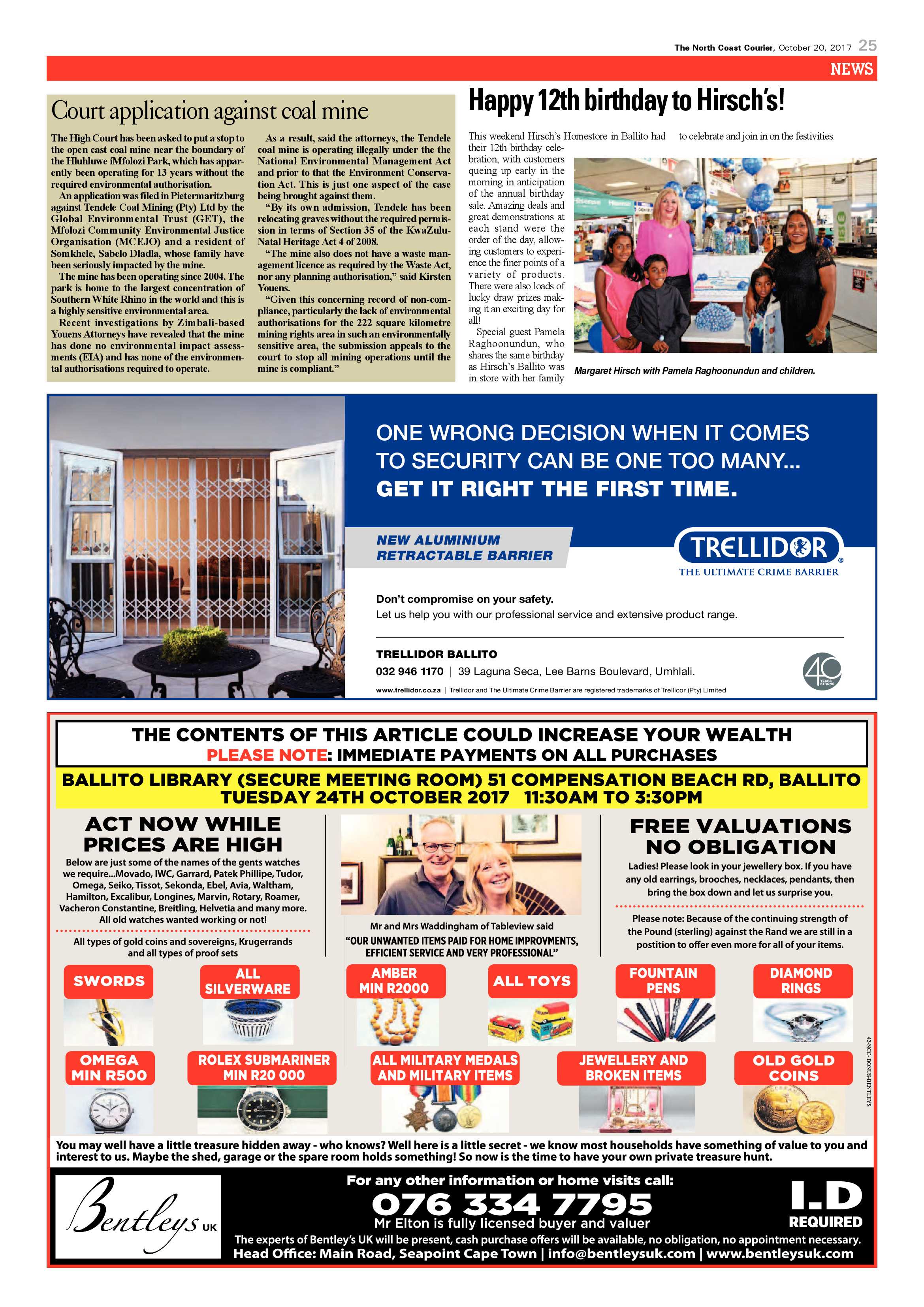 The North Coast Courier – 20 October 2017 page 25