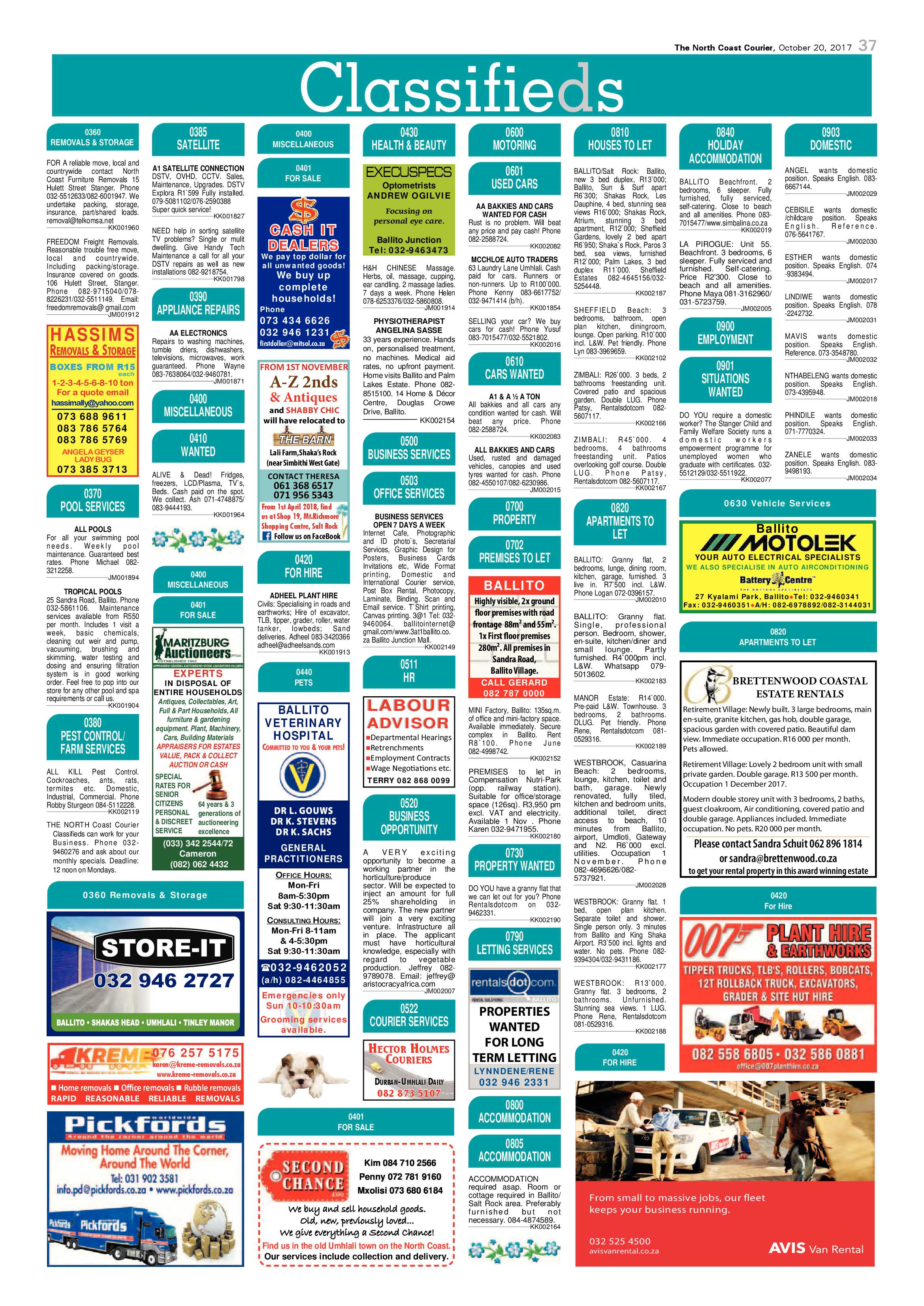 The North Coast Courier – 20 October 2017 page 37
