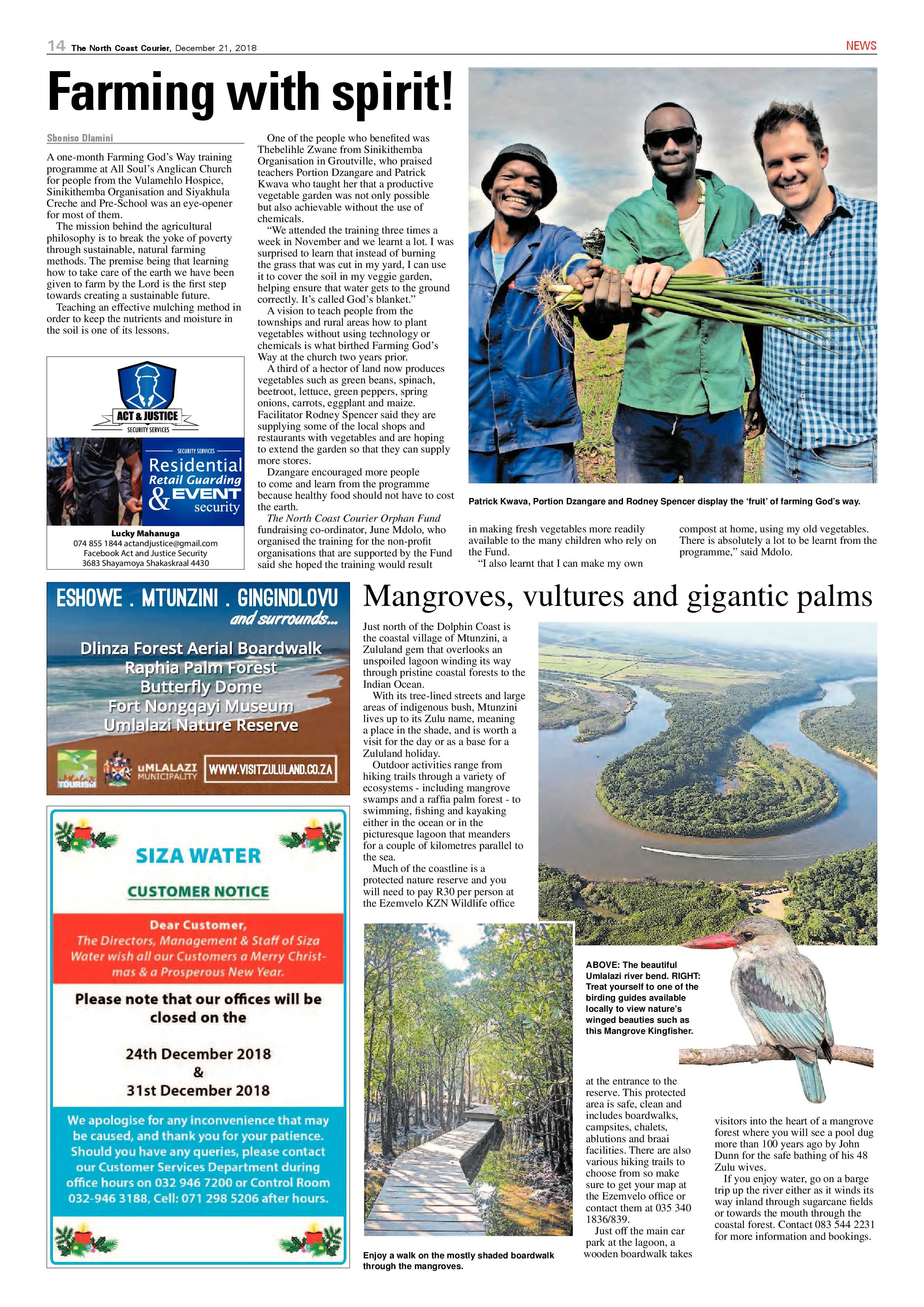 The North Coast Courier – 21 December 2018 page 14