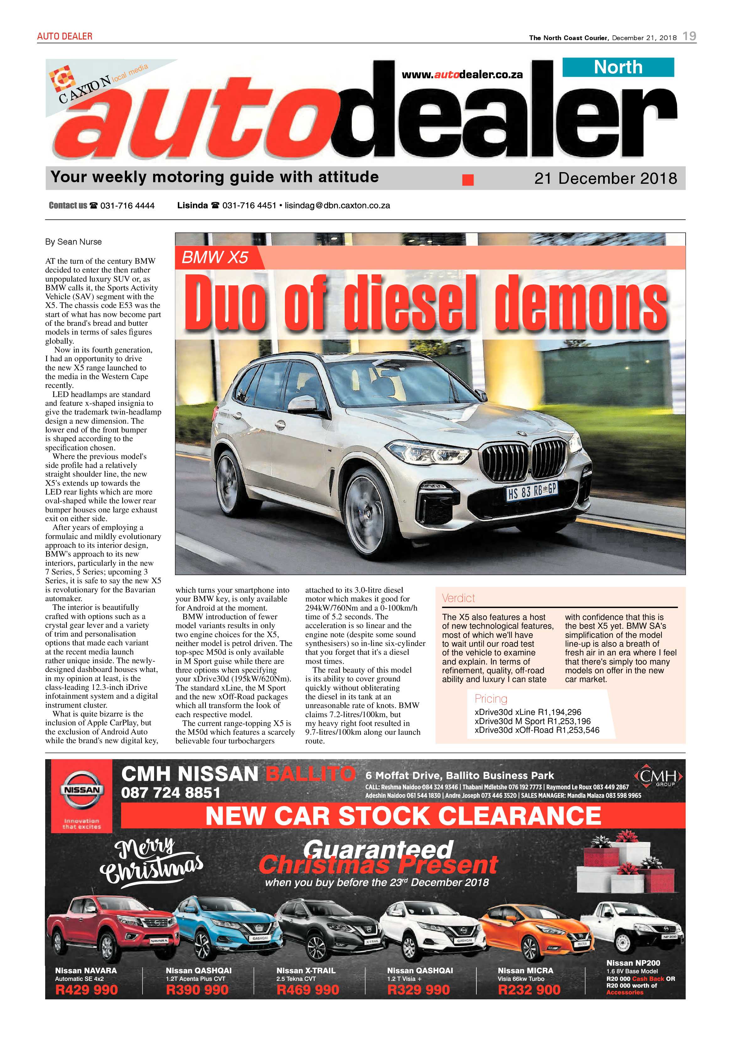 The North Coast Courier – 21 December 2018 page 19