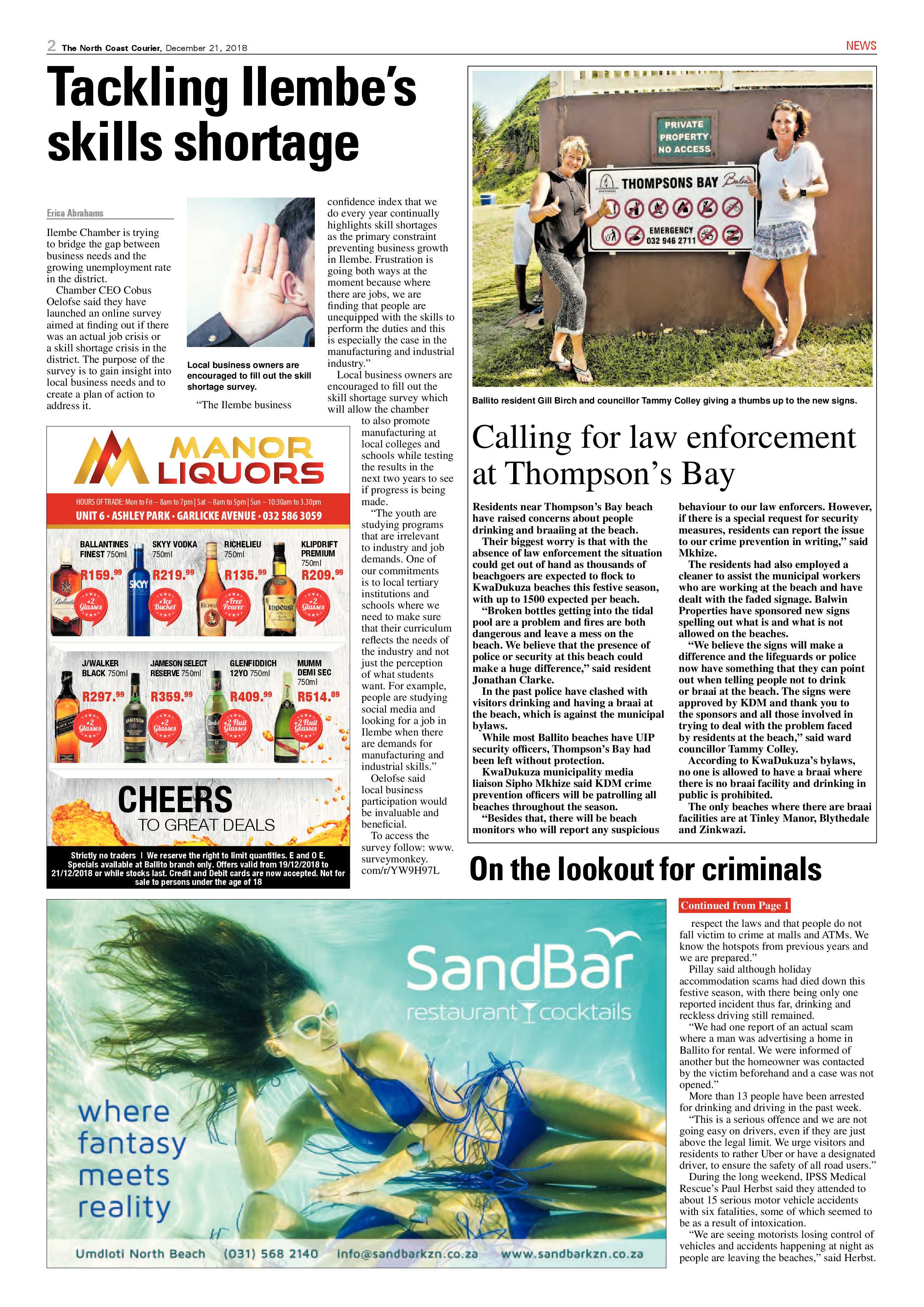 The North Coast Courier – 21 December 2018 page 2