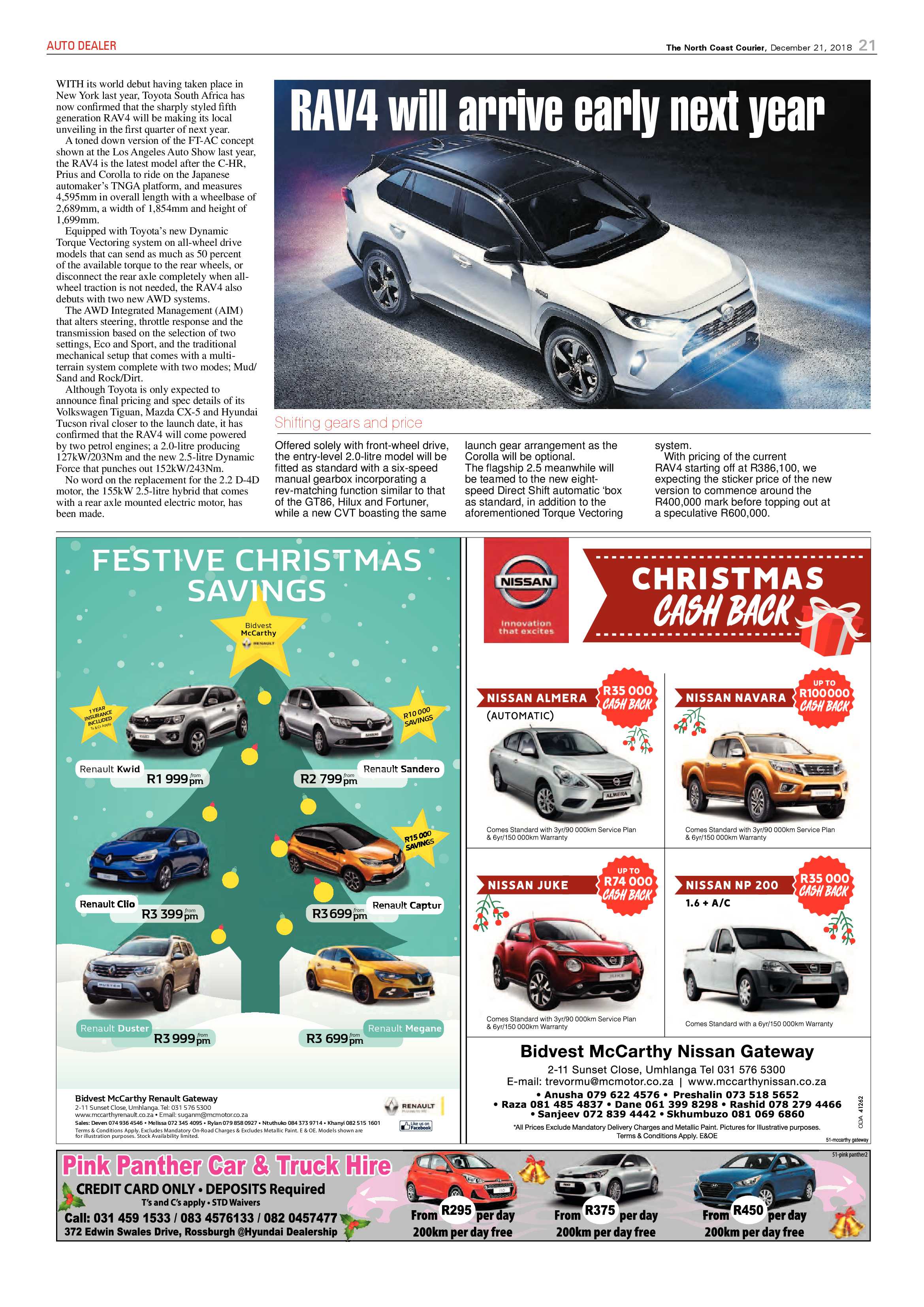 The North Coast Courier – 21 December 2018 page 21