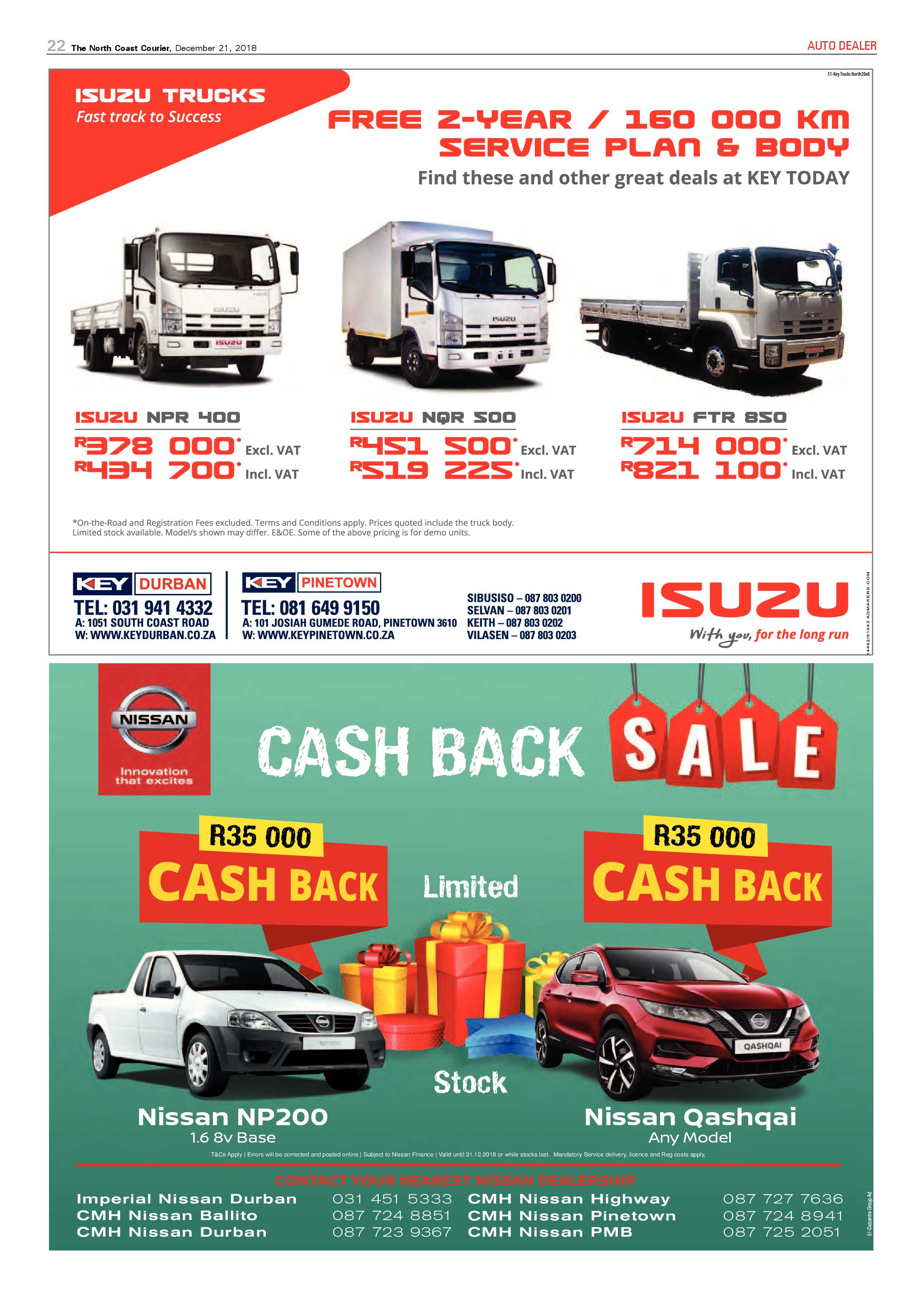 The North Coast Courier – 21 December 2018 page 22