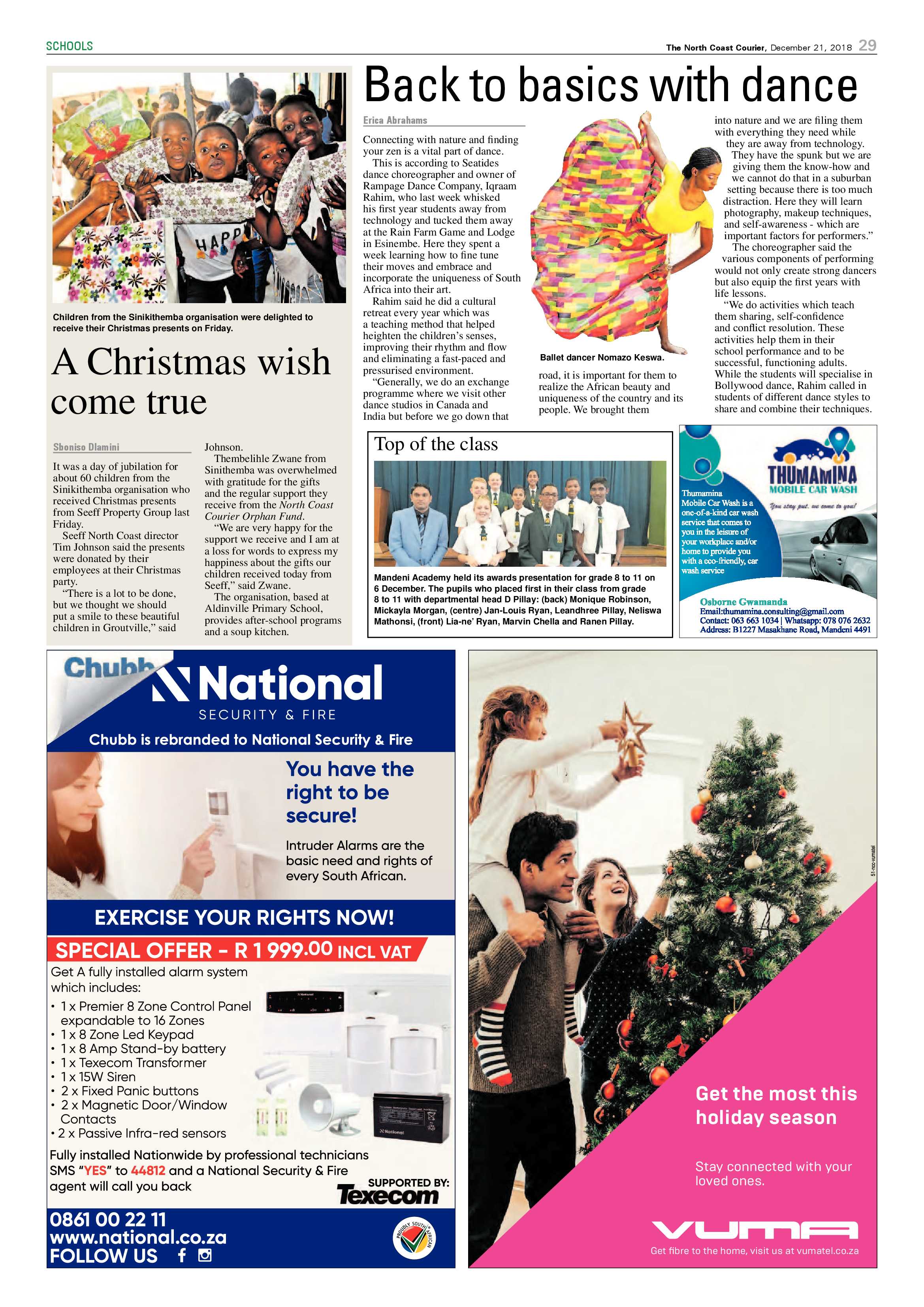 The North Coast Courier – 21 December 2018 page 29