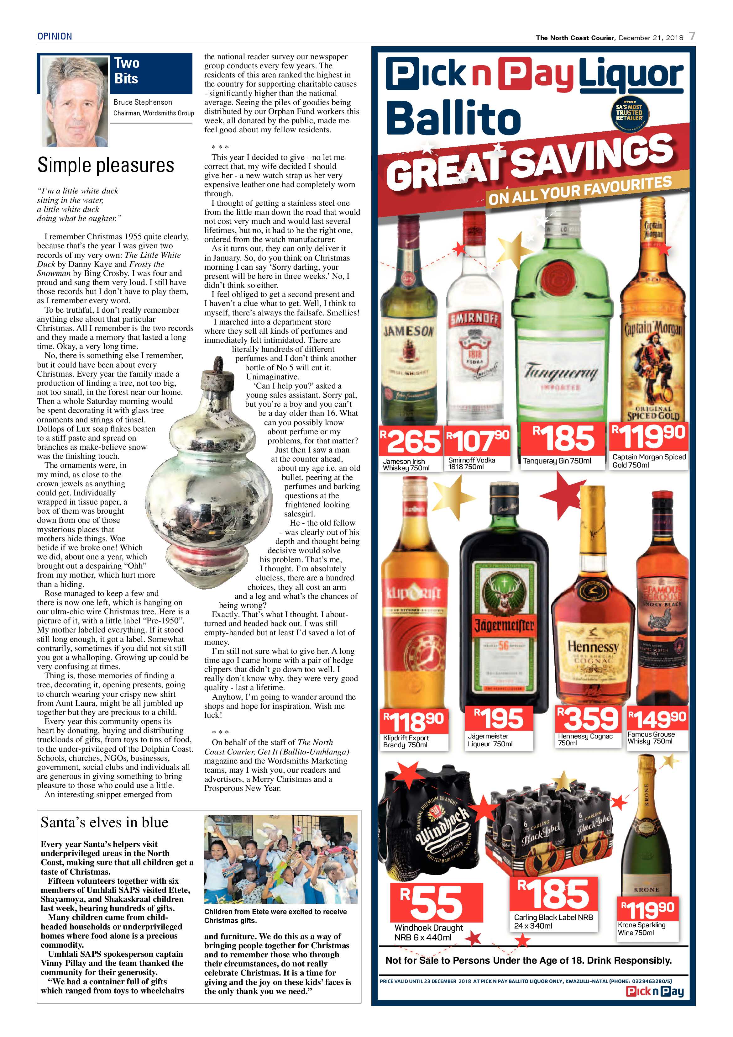 The North Coast Courier – 21 December 2018 page 7