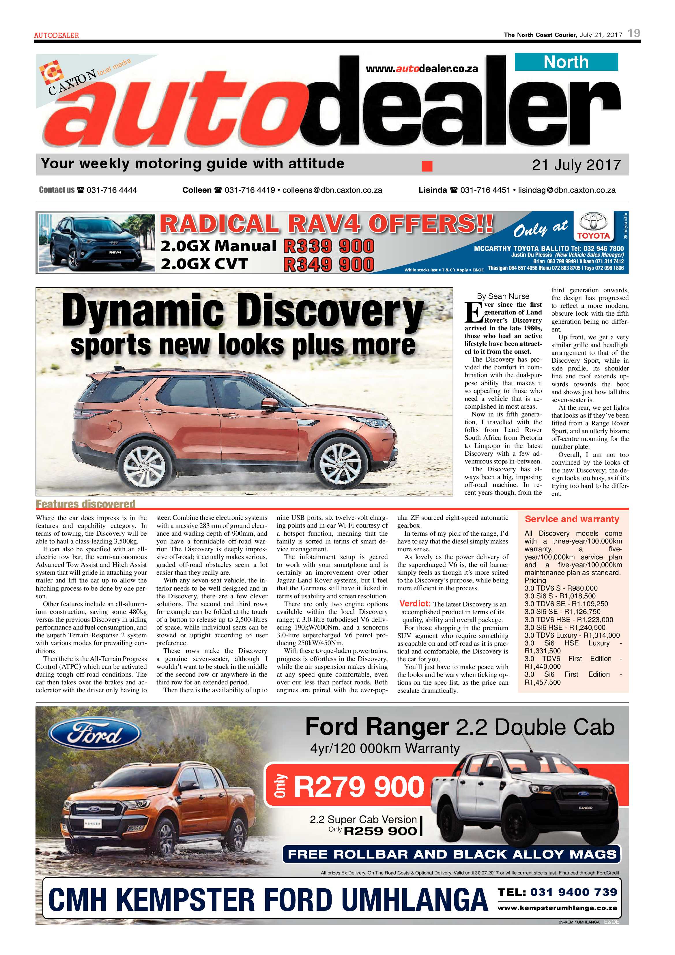 The North Coast Courier – 21 July 2017 page 19