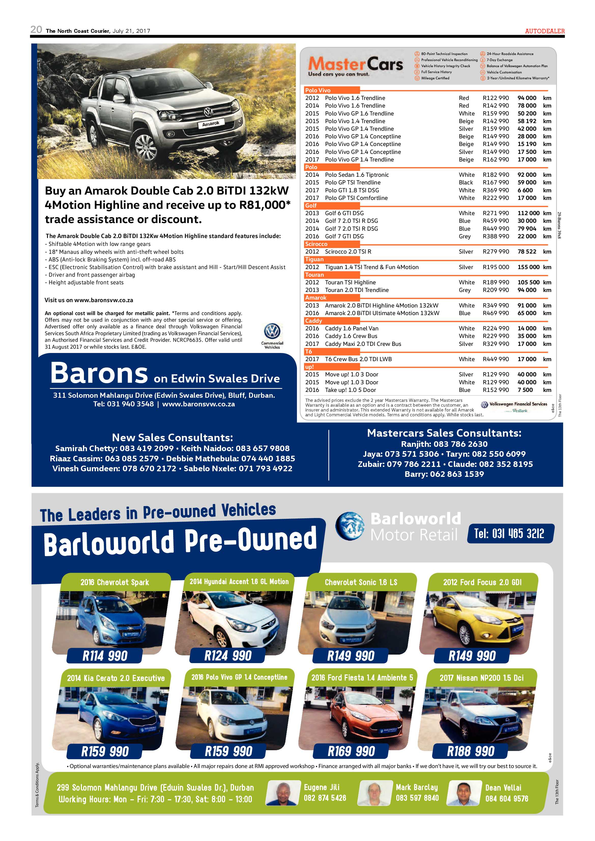 The North Coast Courier – 21 July 2017 page 20