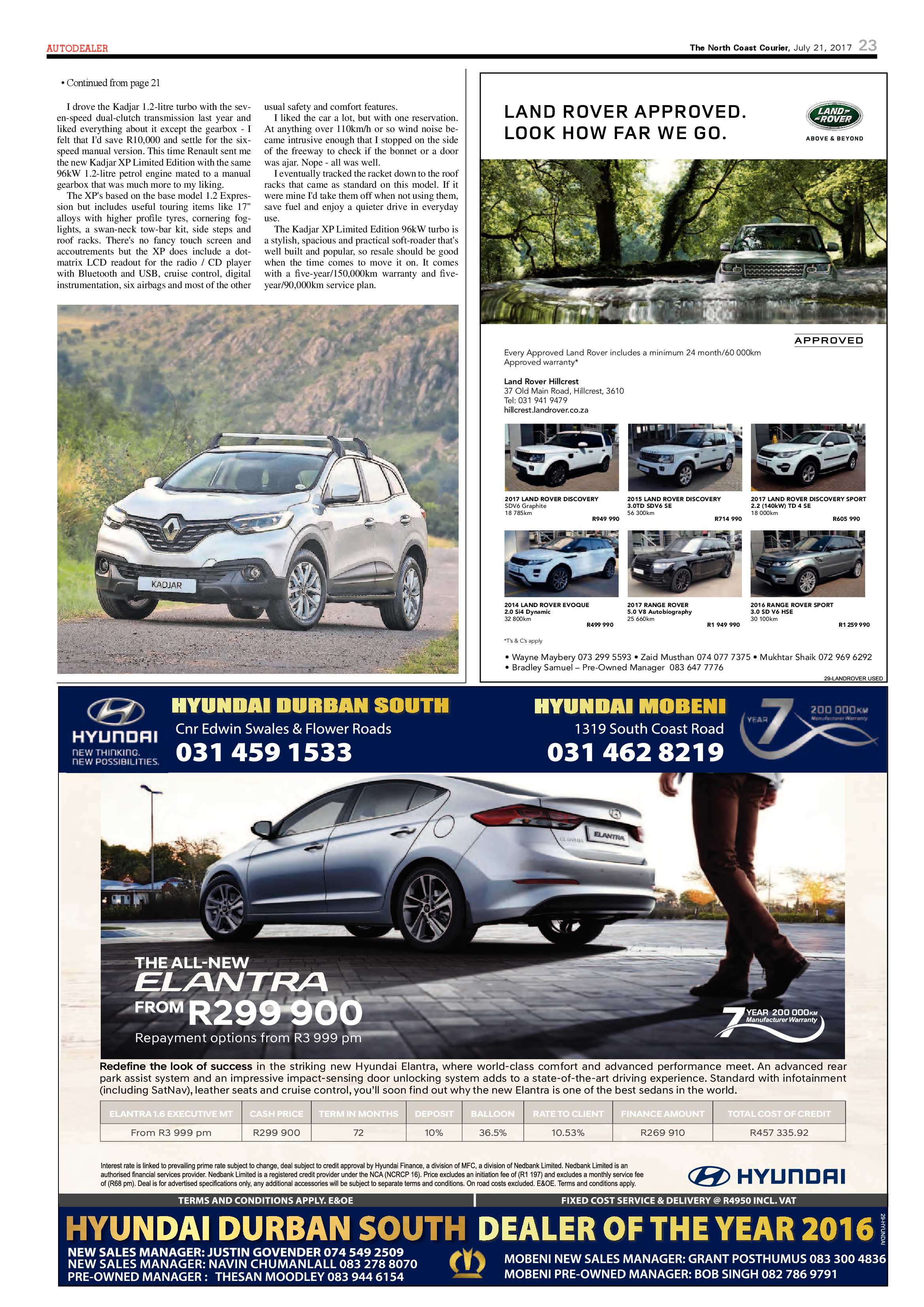 The North Coast Courier – 21 July 2017 page 23